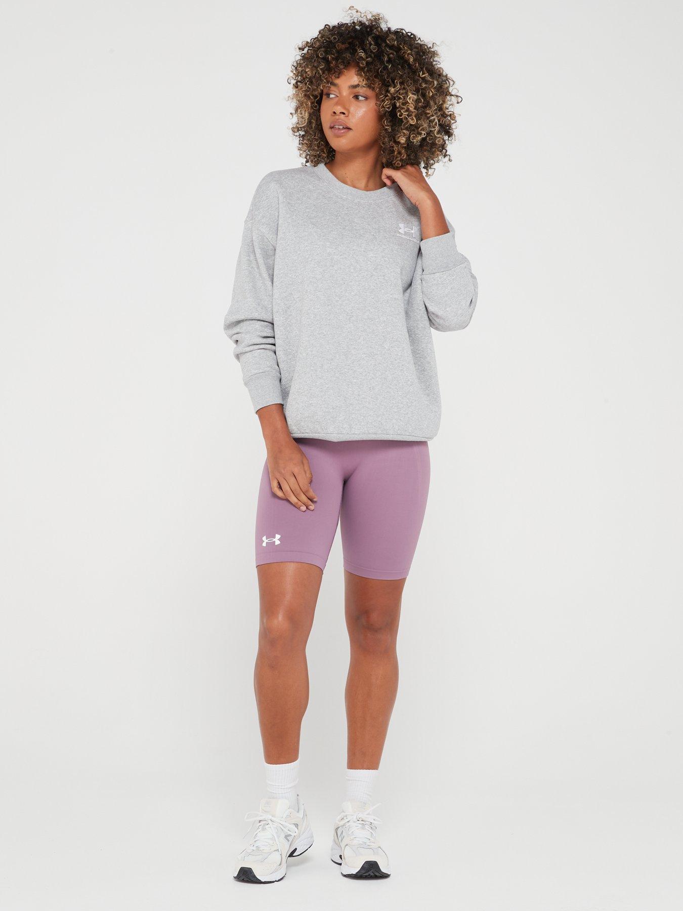 Image 3 of 5 of UNDER ARMOUR Training Essentials Fleece Crew Sweat - Light Grey