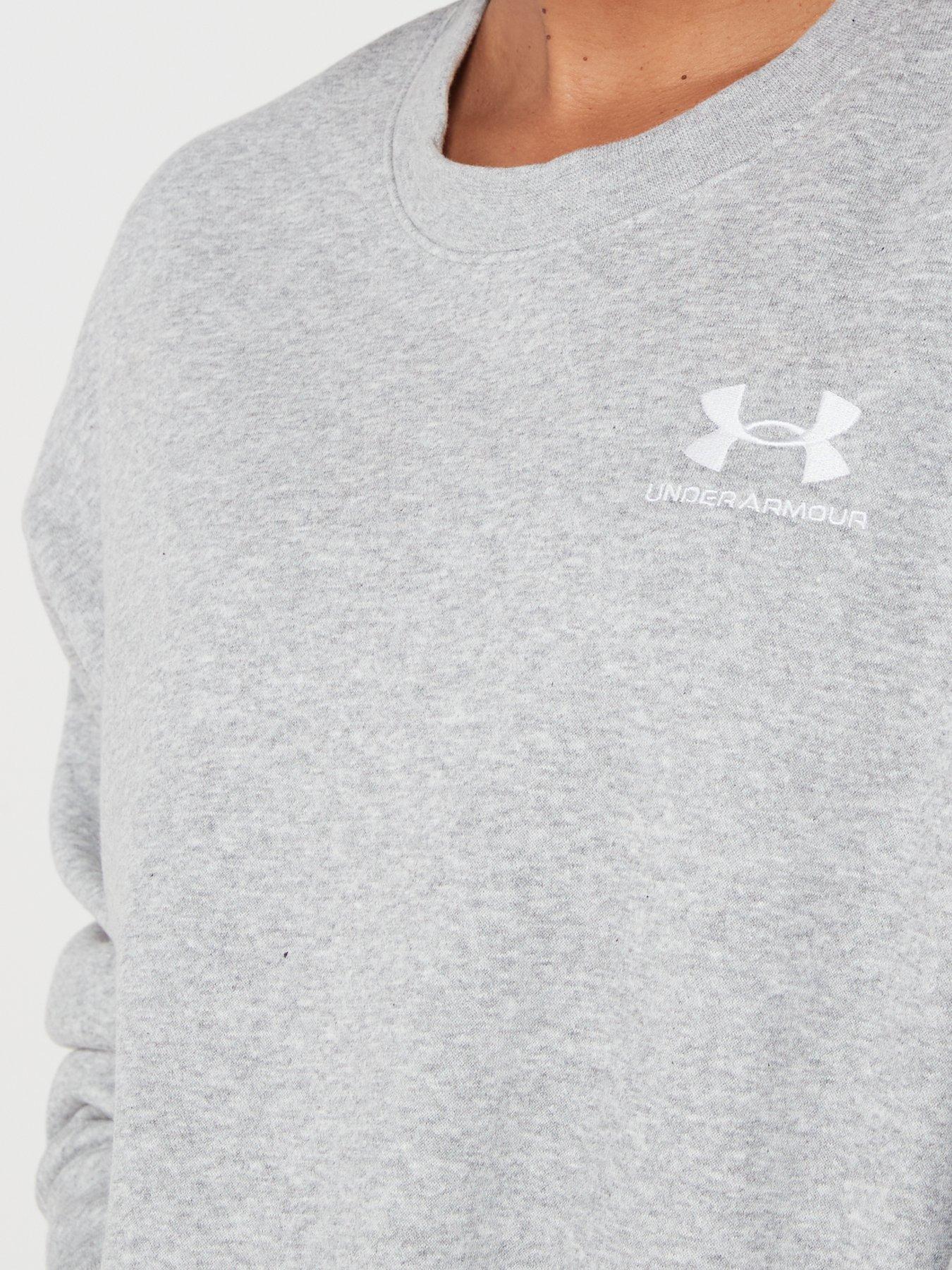 Image 5 of 5 of UNDER ARMOUR Training Essentials Fleece Crew Sweat - Light Grey