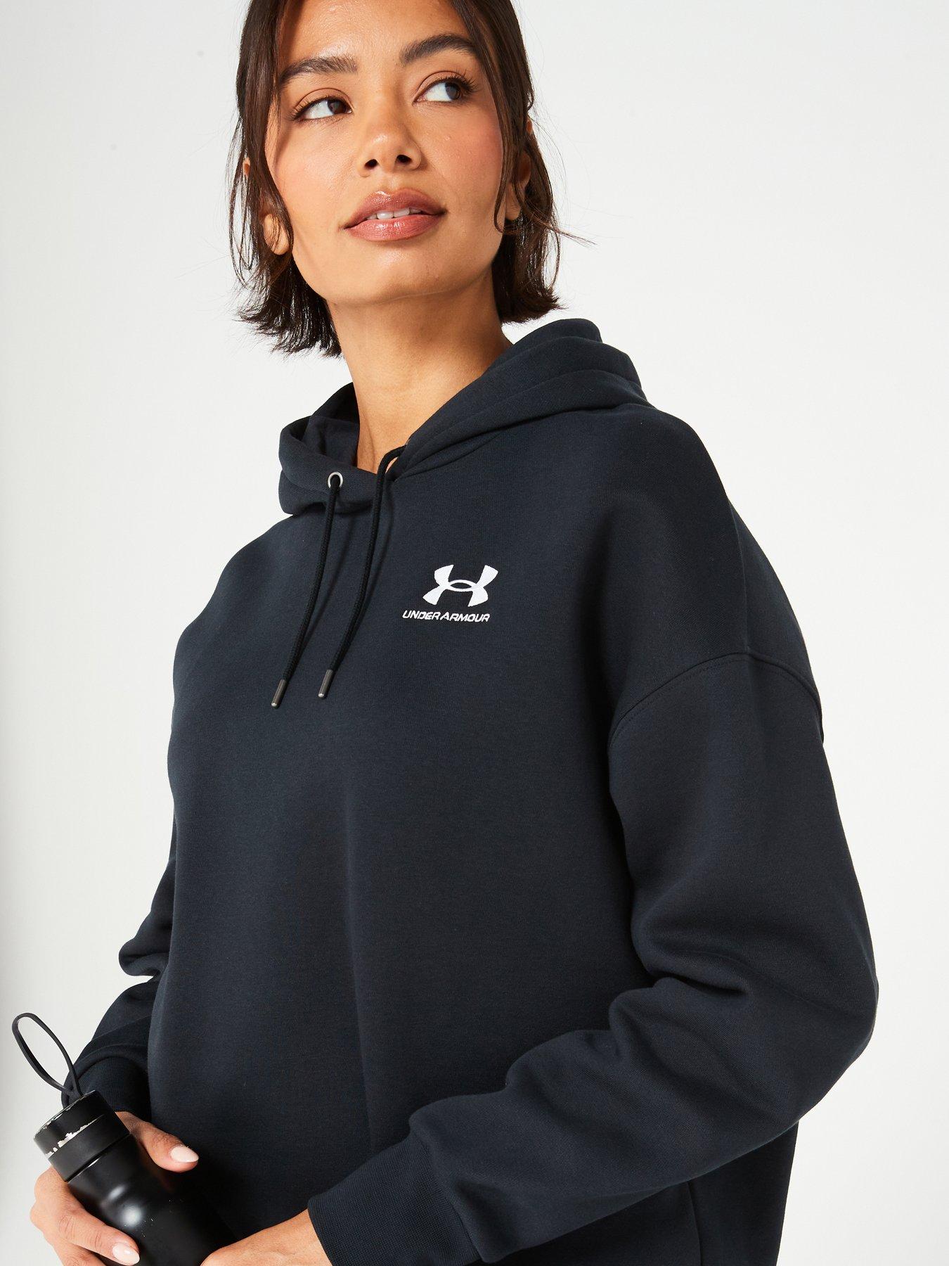 under-armour-womens-training-essentials-fleece-hoodie-blackwhiteoutfit