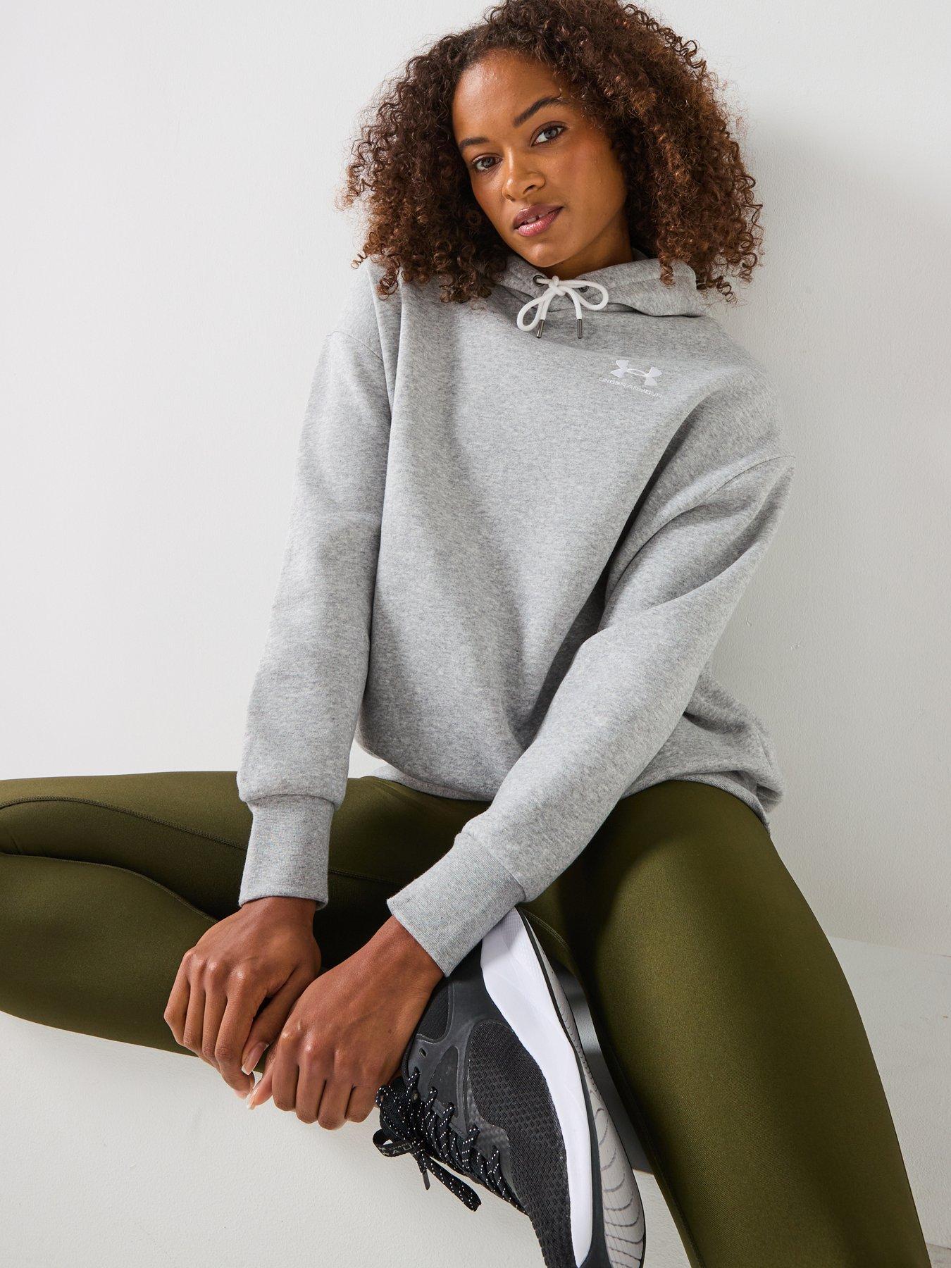 Image 6 of 6 of UNDER ARMOUR Training Essentials Fleece Hoodie - Light Grey