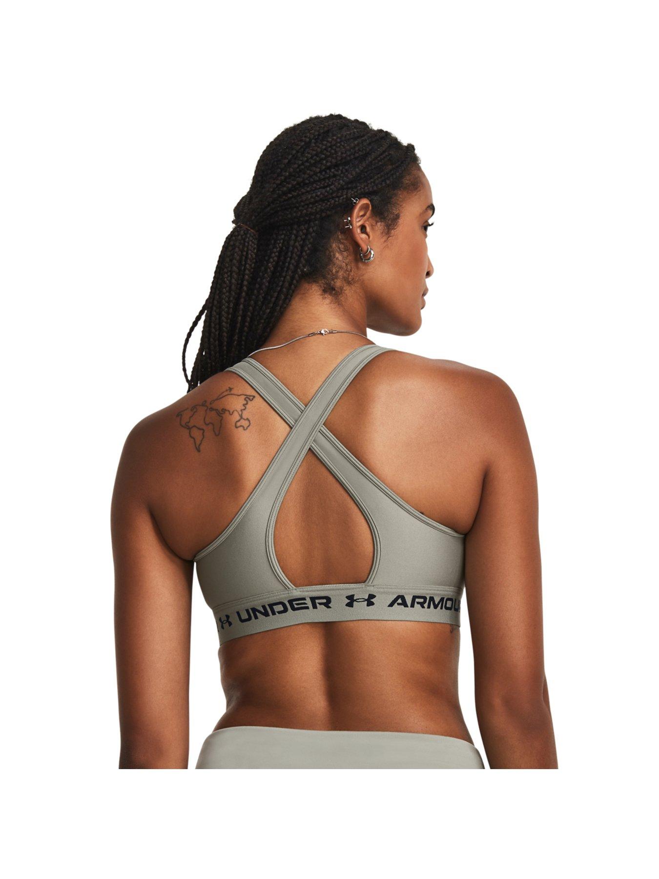 UNDER ARMOUR Training HeatGear® Armour Medium Support Crossback Sports Bra  - Green