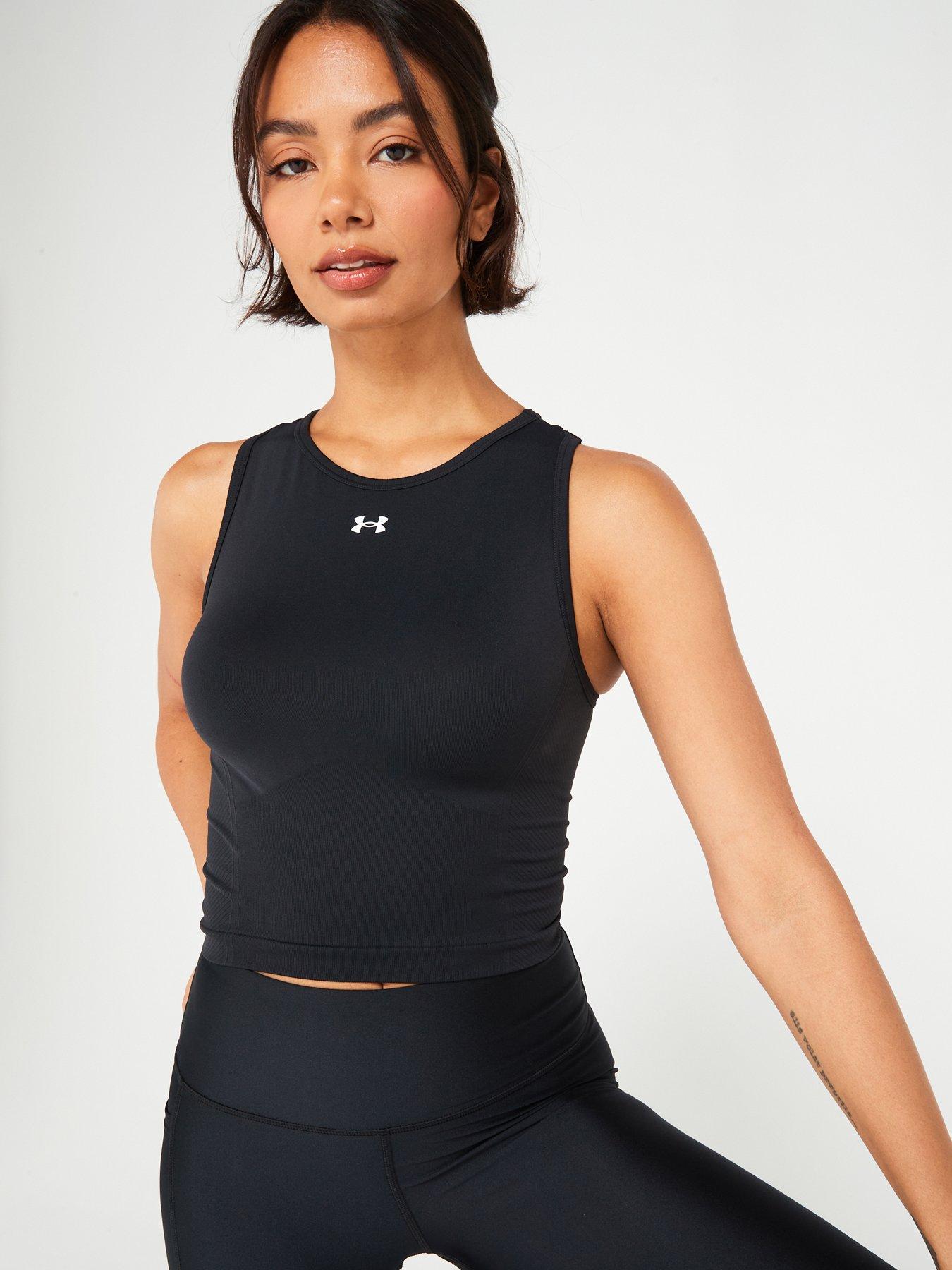 Image 1 of 4 of UNDER ARMOUR Womens Training Seamless Tank - Black/White