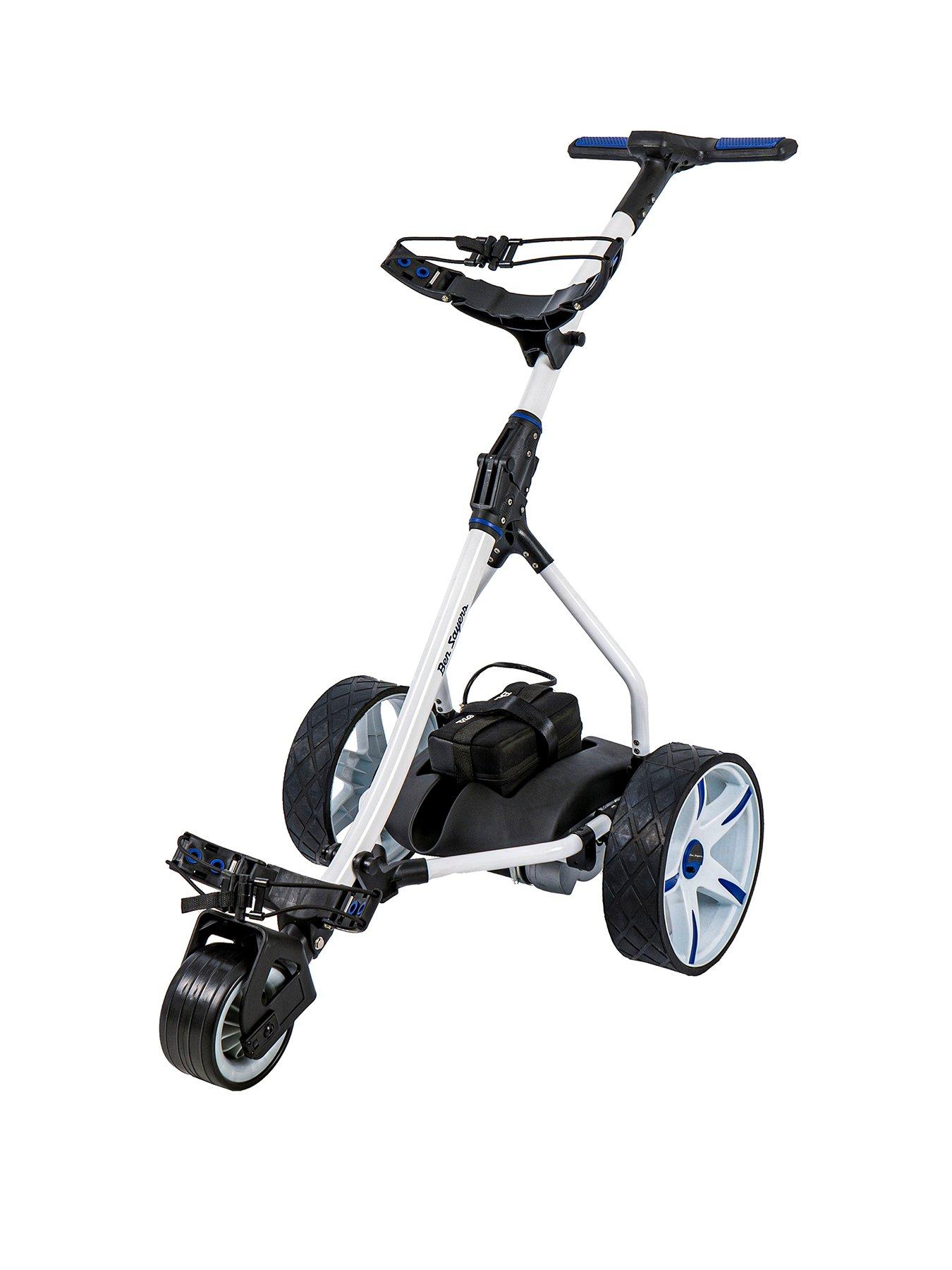 Image 1 of 7 of Ben Sayers 18-Hole Lithium Battery Electric Trolley - White/Blue