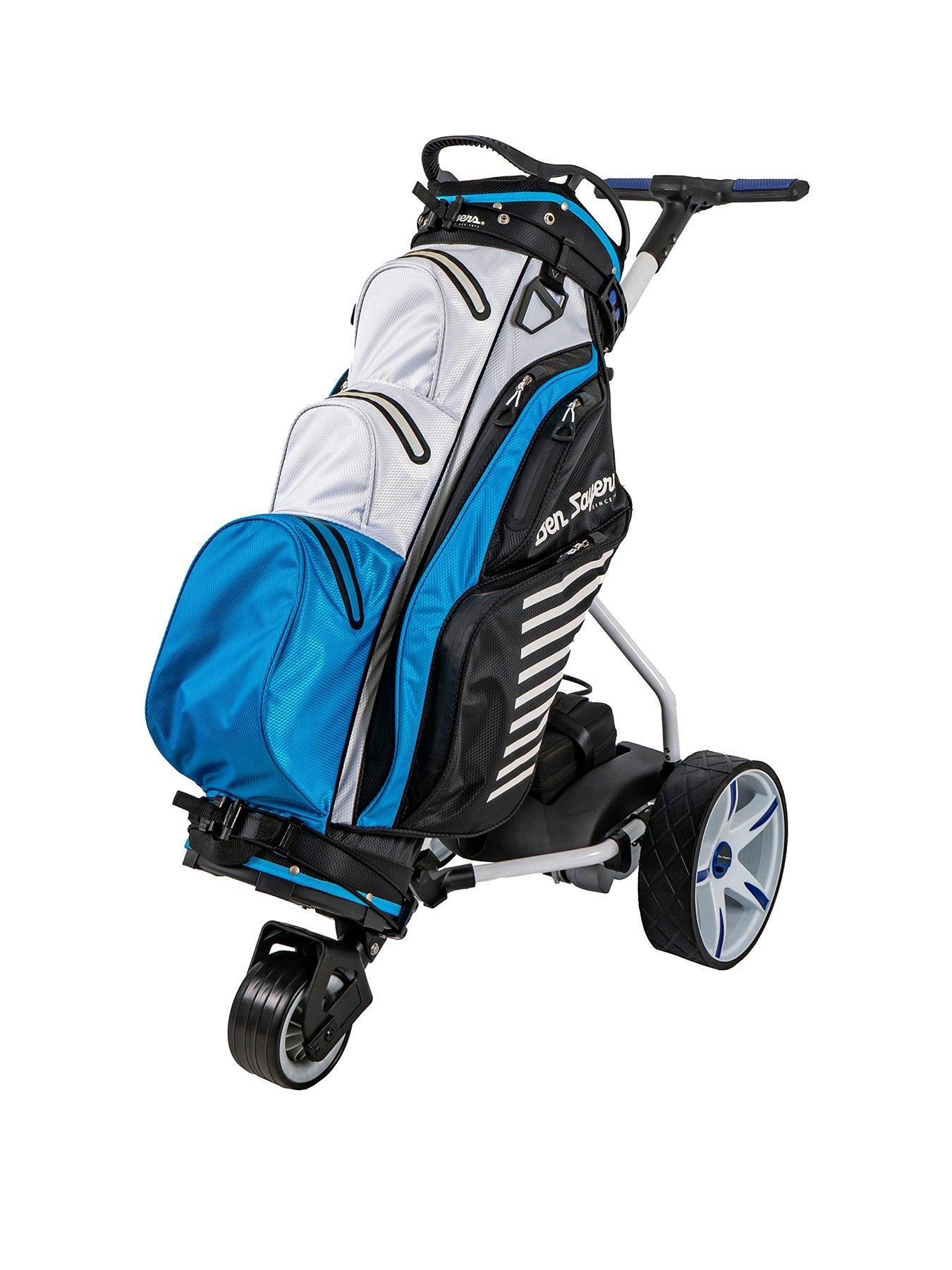Image 2 of 7 of Ben Sayers 18-Hole Lithium Battery Electric Trolley - White/Blue