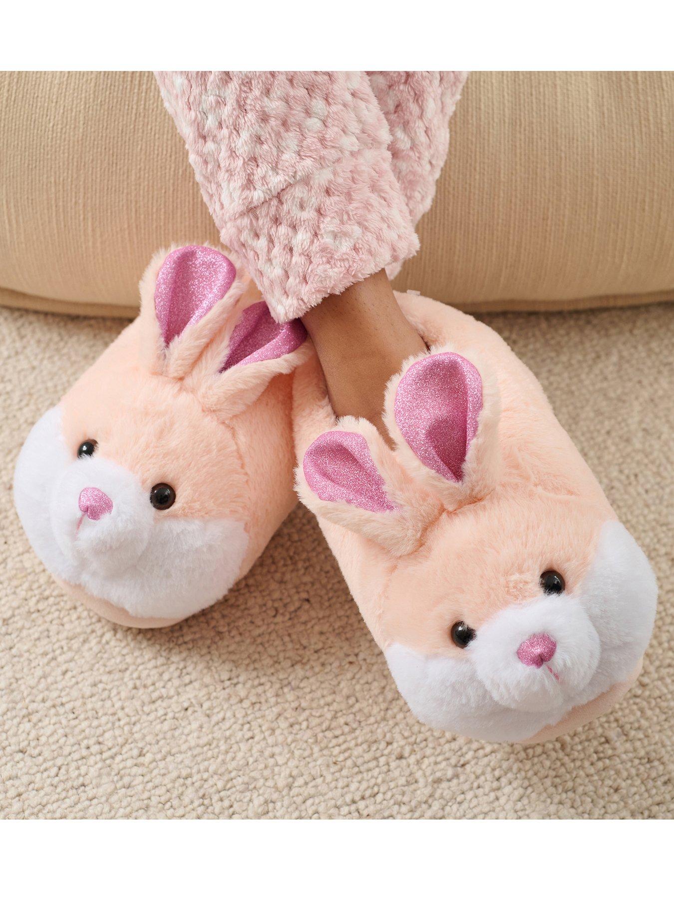 loungeable-pink-bunny-slippers