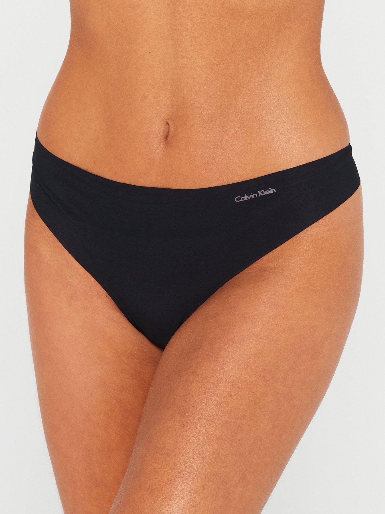 Calvin Klein Invisible Thong - Black