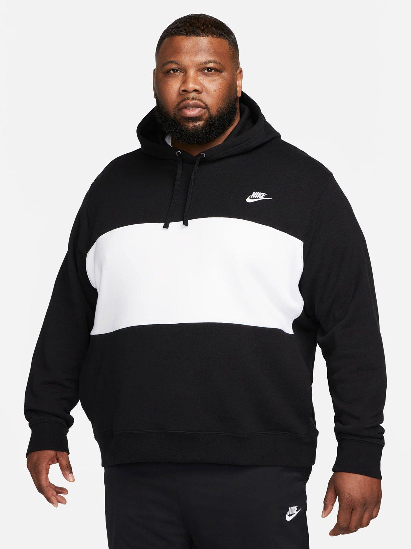 Nike Club Colour Block Crew Sweat - Black