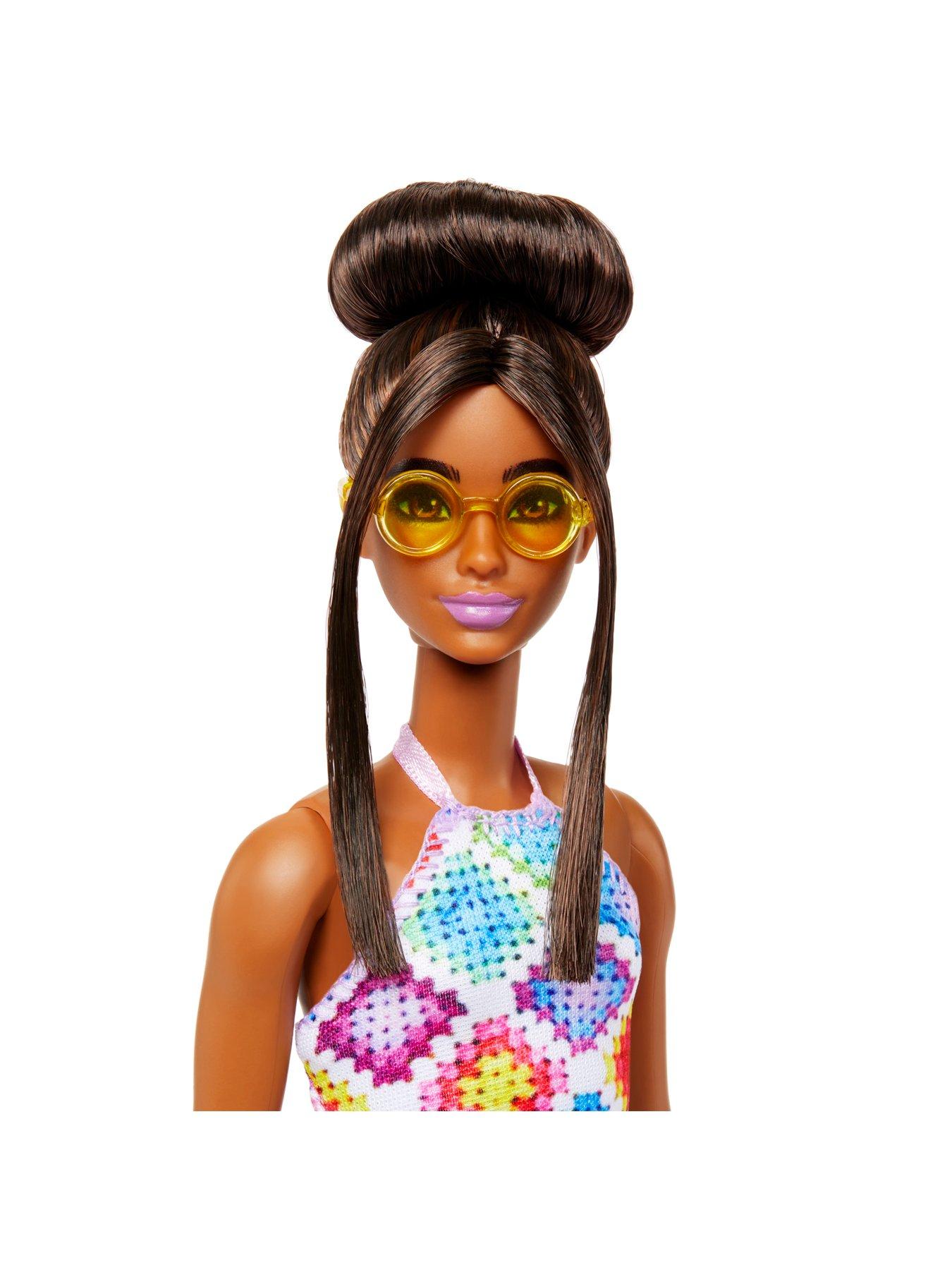 barbie-fashionista-doll-210-with-bun-and-crochet-halter-dressoutfit