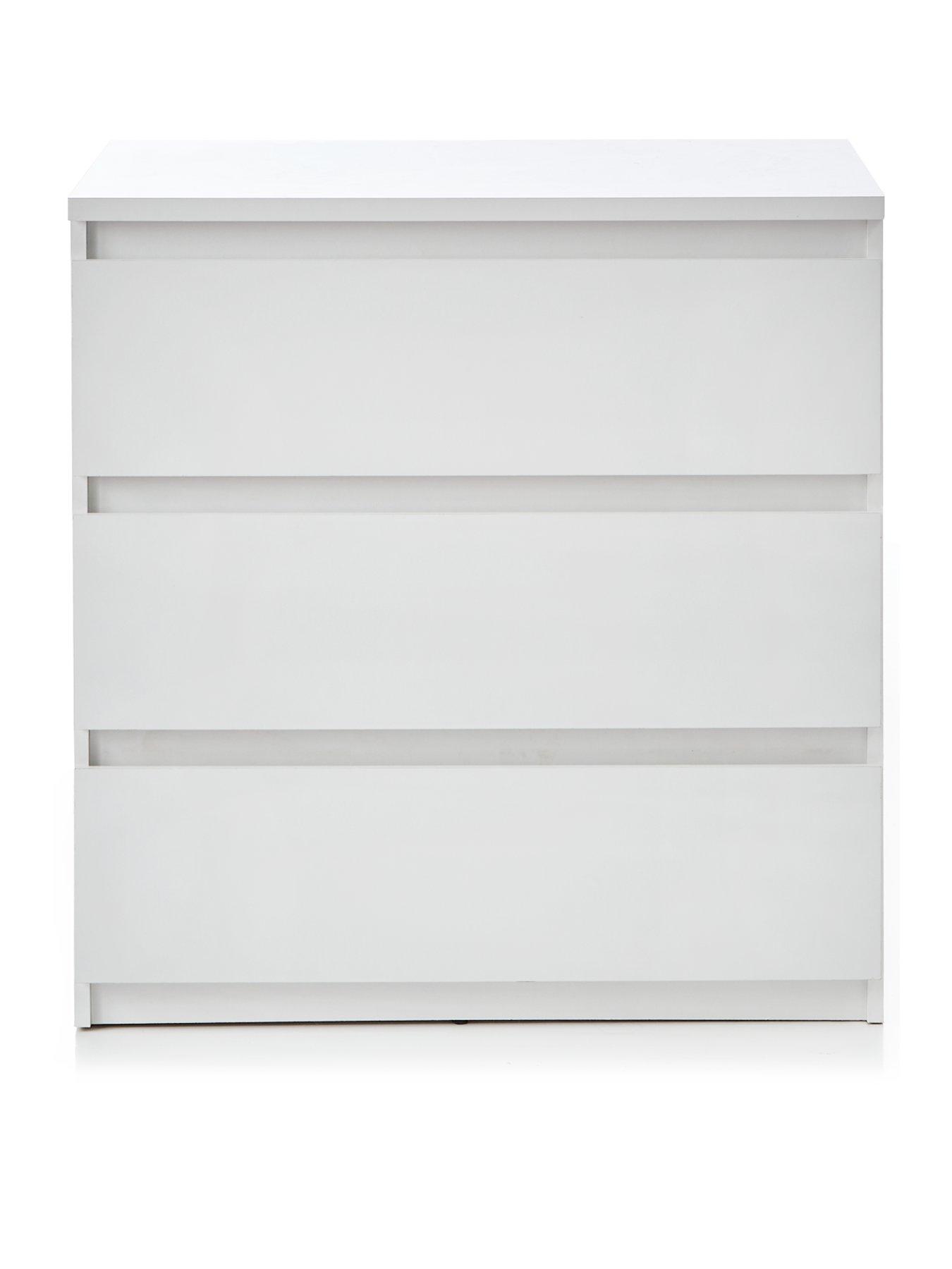 Image 2 of 7 of The Very Collection Lisson 3 Drawer Chest - White&nbsp;- FSC&reg; Certified