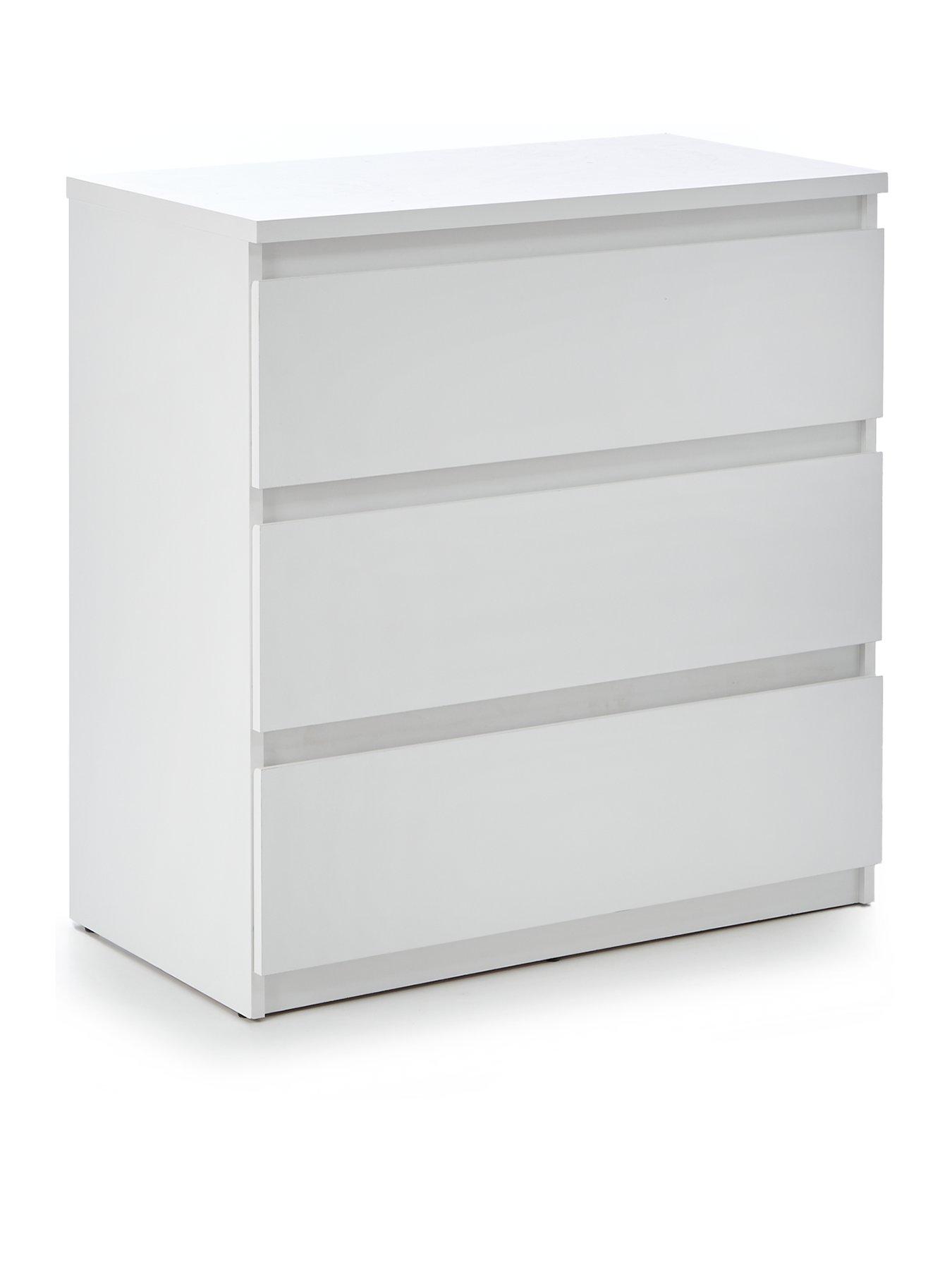 Image 3 of 7 of The Very Collection Lisson 3 Drawer Chest - White&nbsp;- FSC&reg; Certified