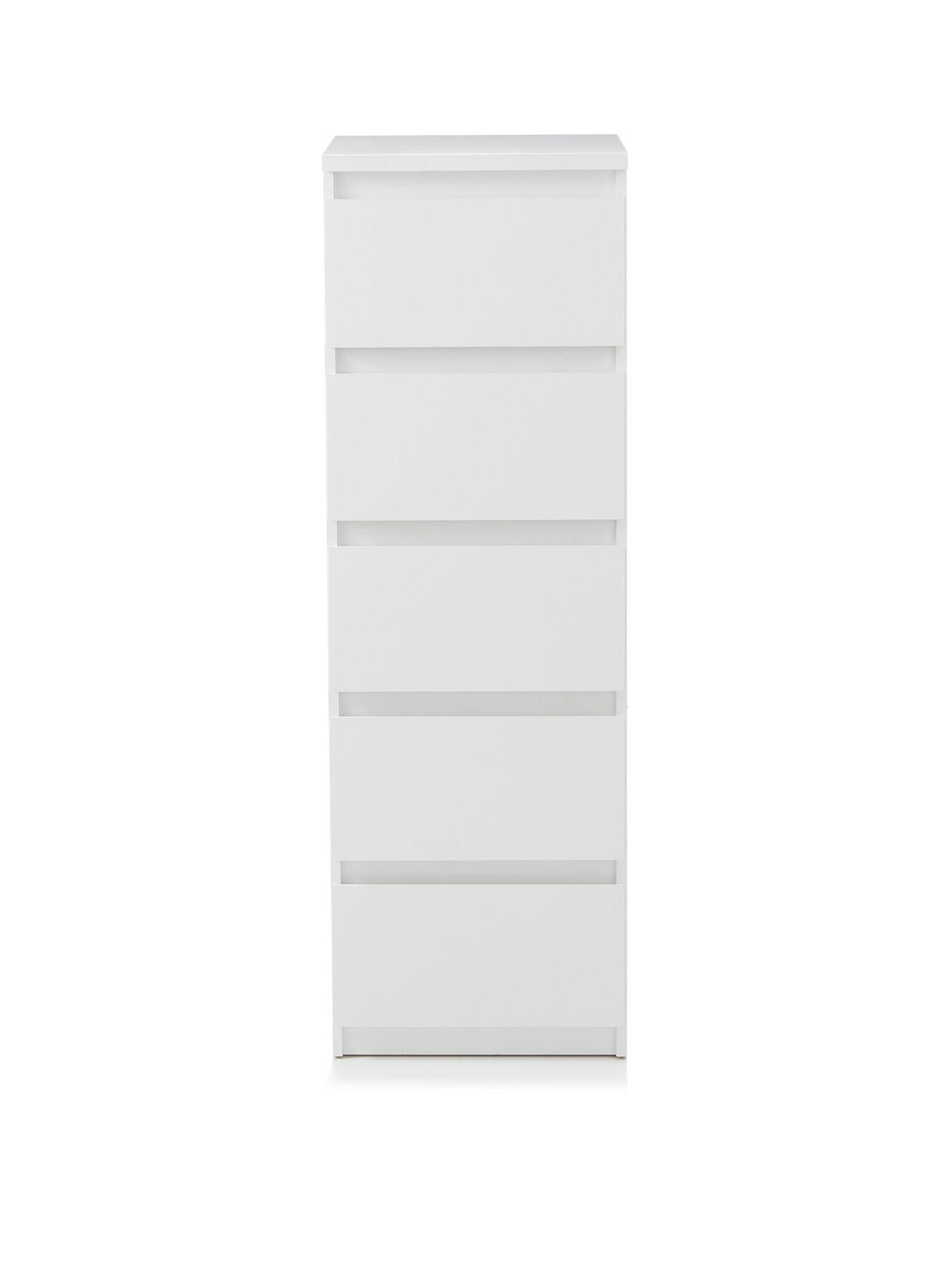 very-home-lisson-5-drawer-narrow-chest-whitenbsp--fscreg-certifiedstillFront