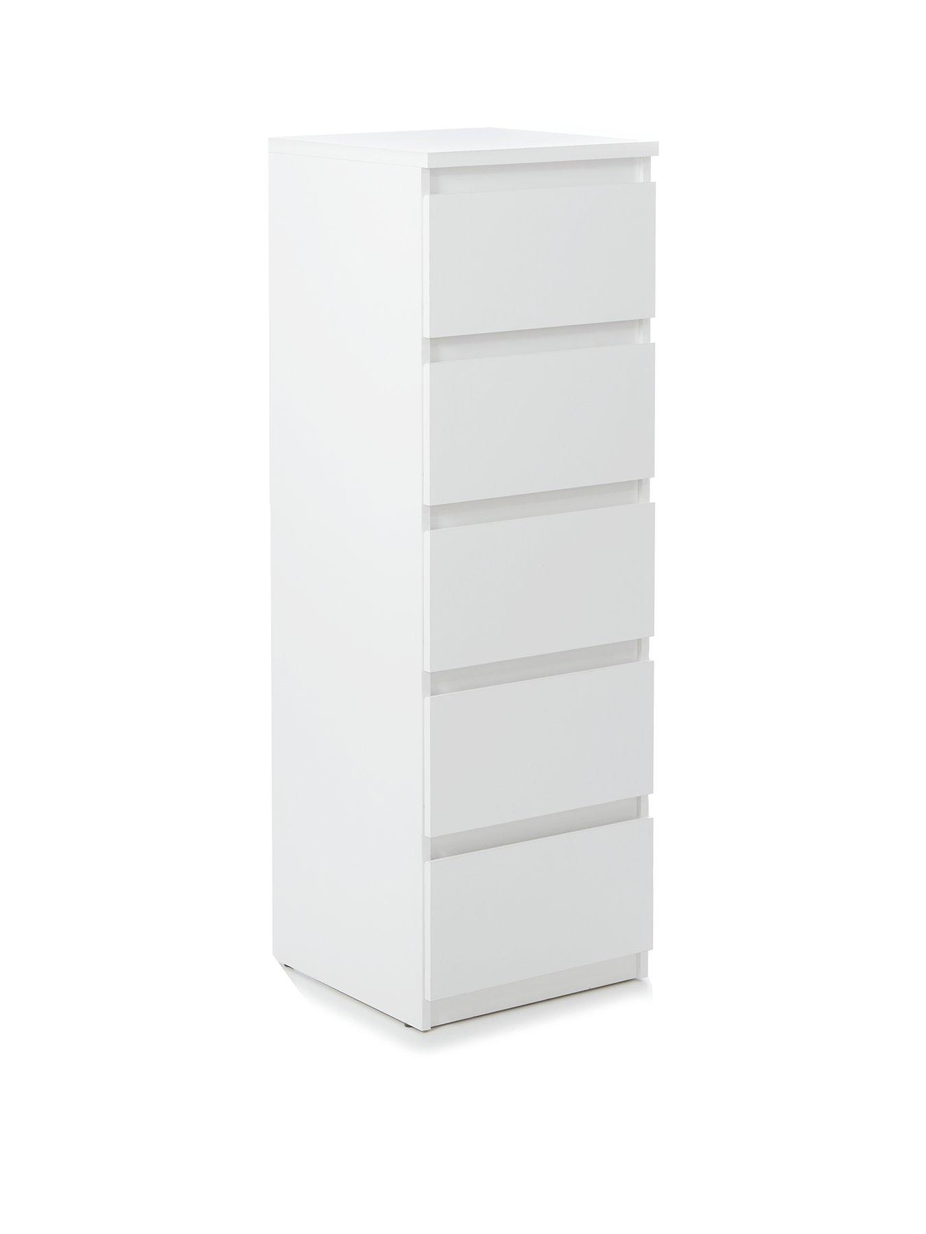 Everyday Lisson 5 Drawer Narrow Chest White FSC Certified