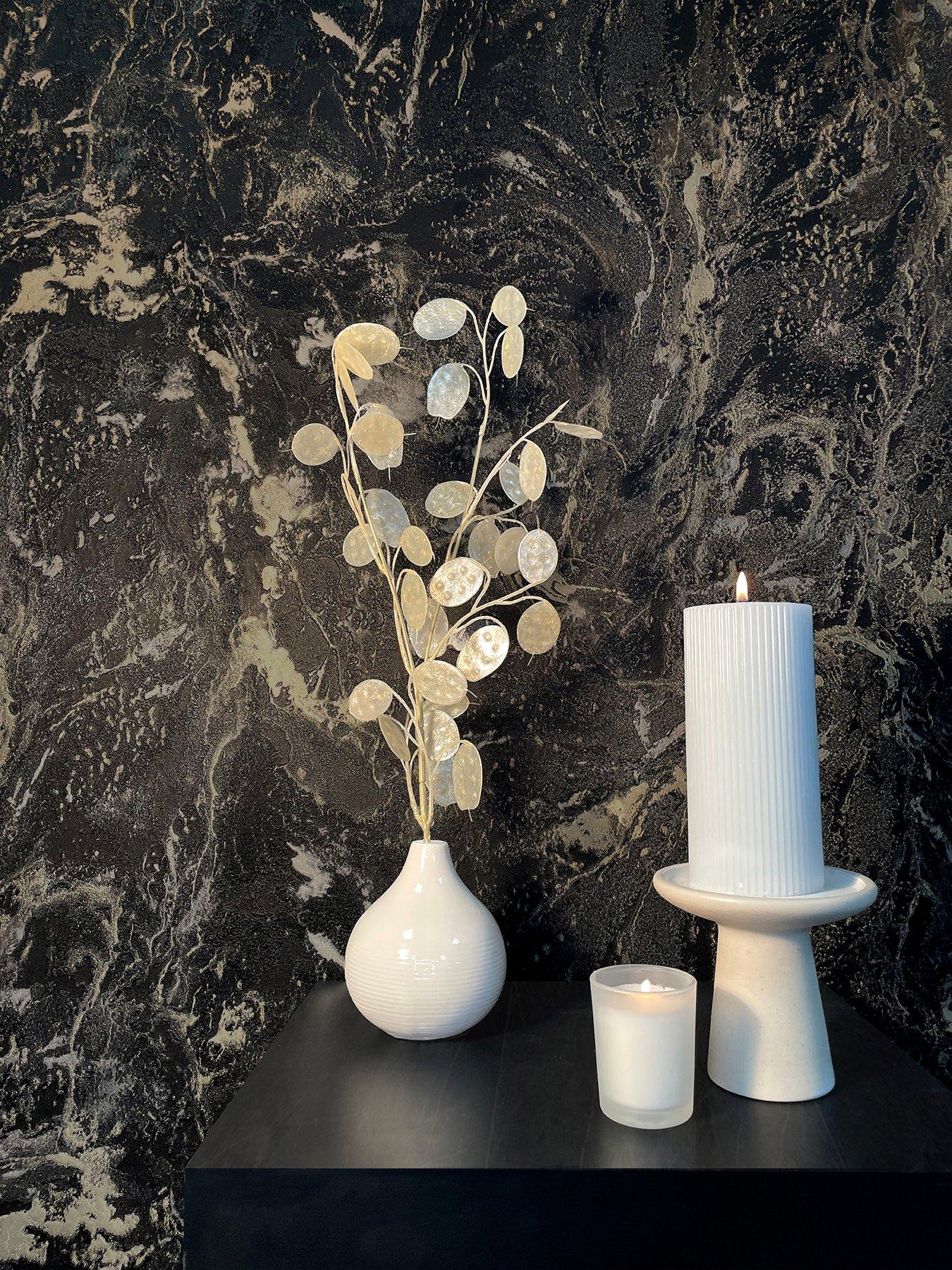 Image 3 of 3 of Rasch Sienna Marble&nbsp;Wallpaper - Black