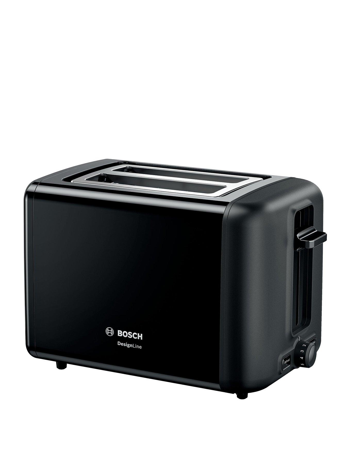 undefined DesignLine TAT3P420GB 2-Slice Stainless Steel Toaster with 6 variable browning levels - Black