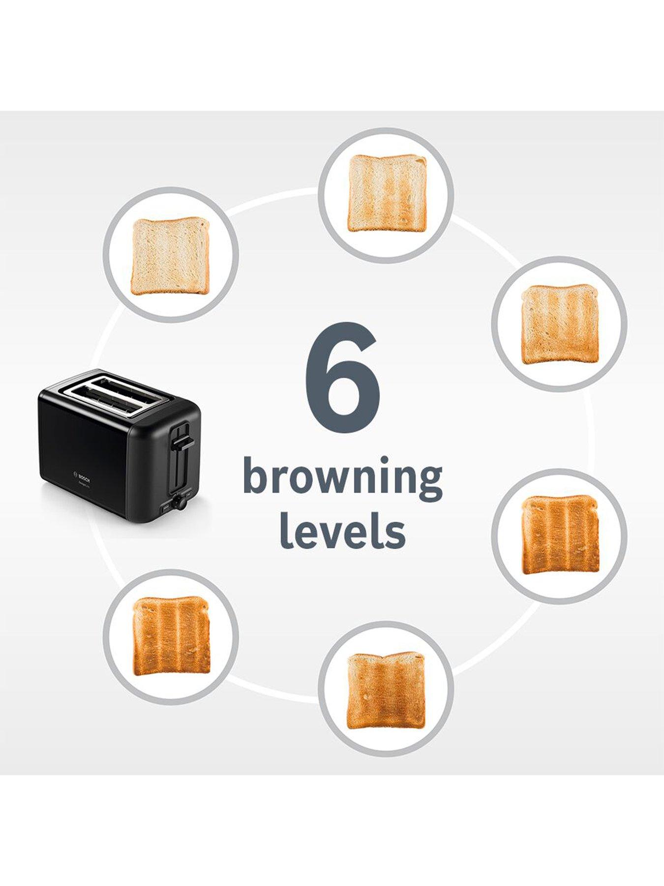 Image 5 of 7 of Bosch Bosch DesignLine TAT3P420GB 2-Slice Toaster with 6 variable browning levels - Black