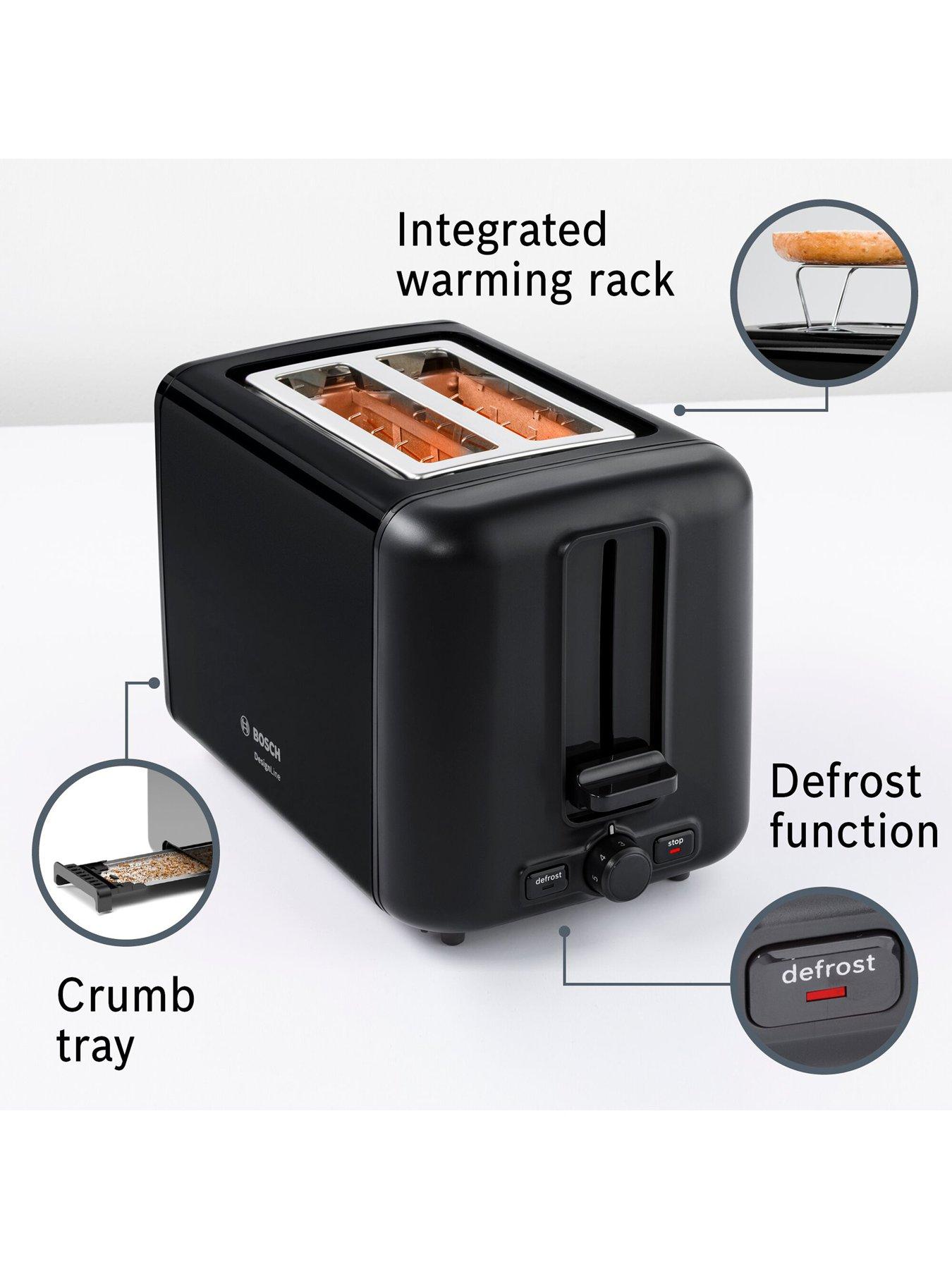 Image 6 of 7 of Bosch Bosch DesignLine TAT3P420GB 2-Slice Toaster with 6 variable browning levels - Black