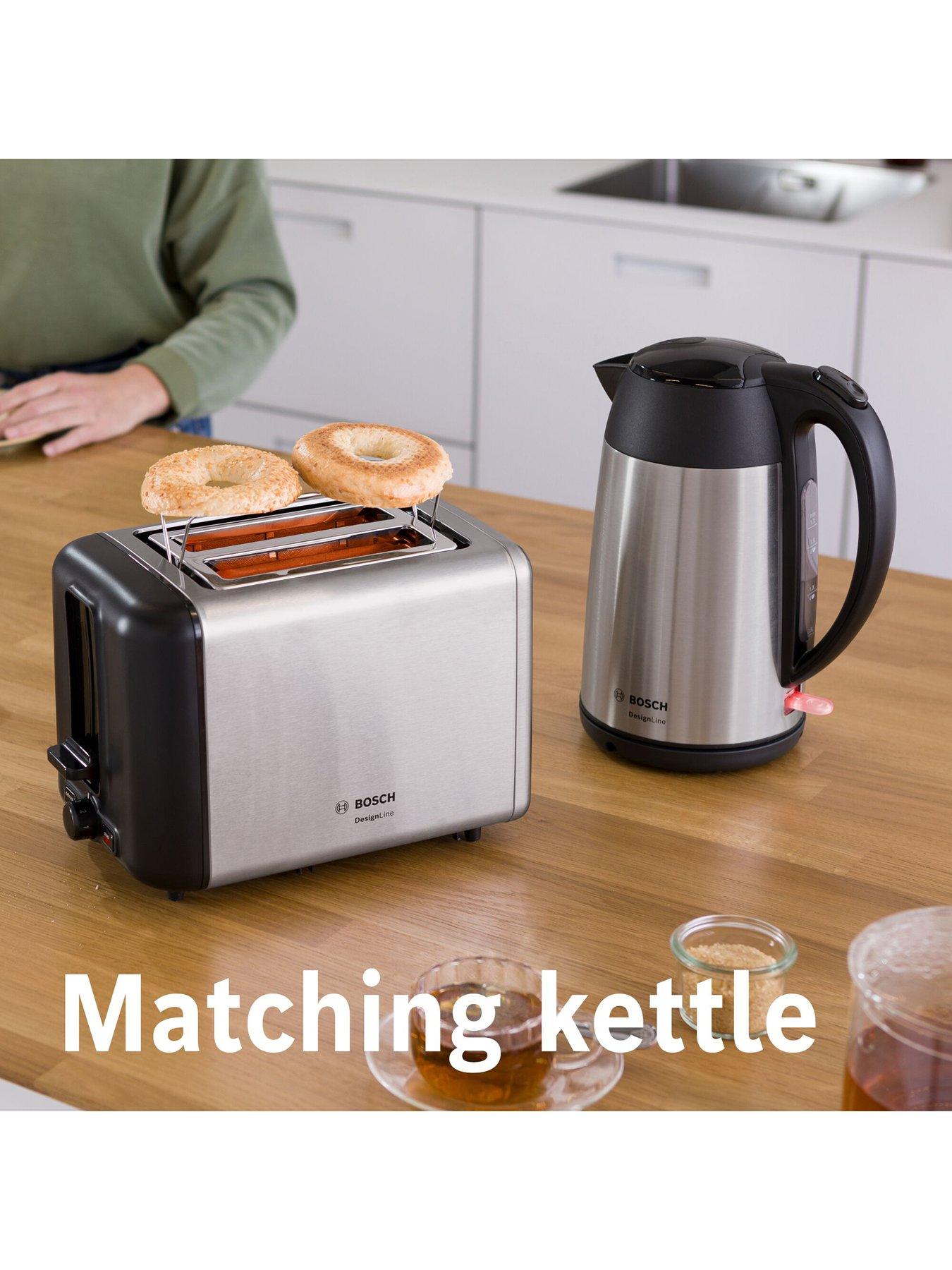 Image 2 of 7 of Bosch DesignLine TAT3P420GB 2-Slice&nbsp;Toaster with 6 variable browning levels&nbsp;- Stainless Steel