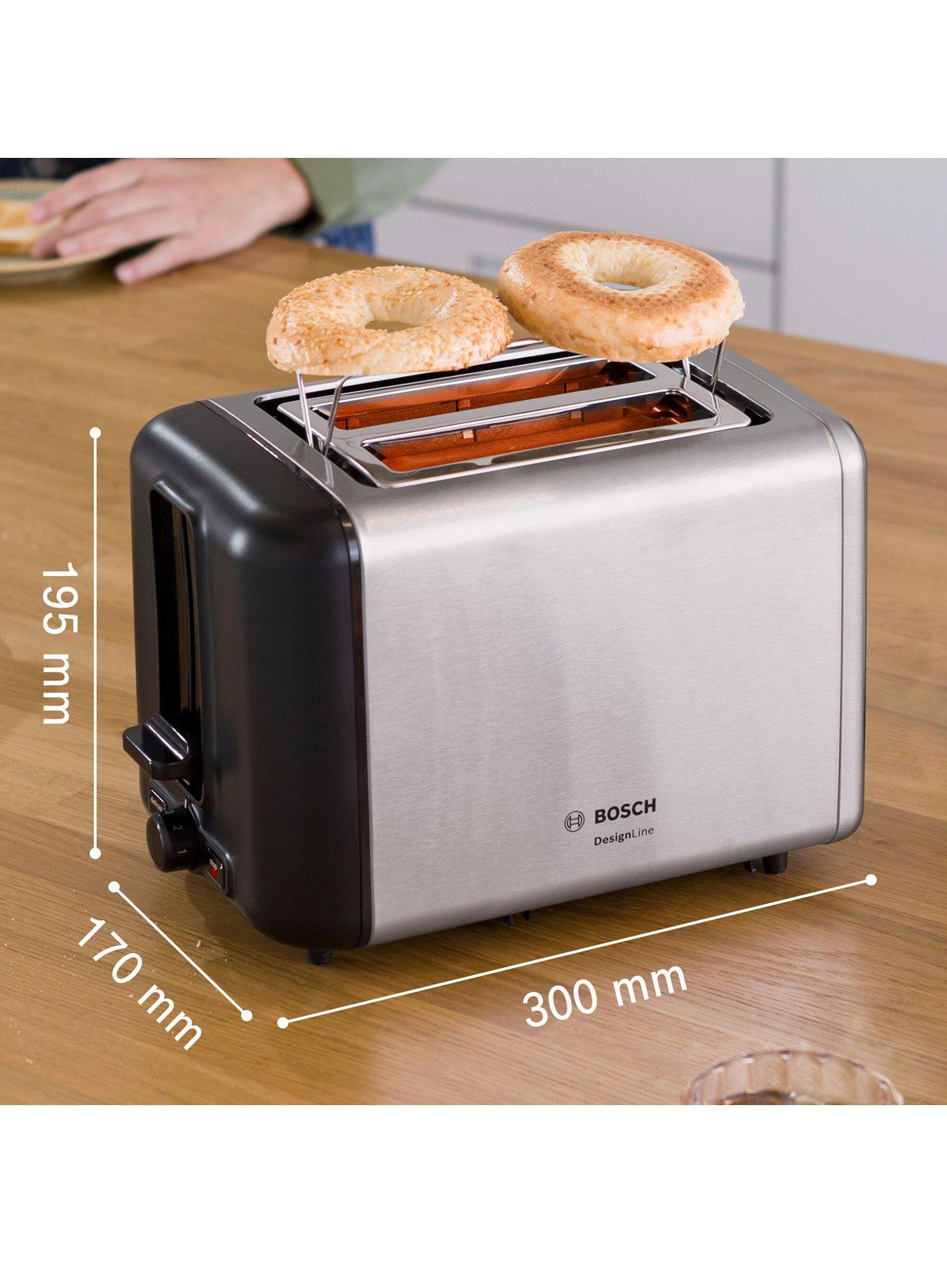 Image 3 of 7 of Bosch DesignLine TAT3P420GB 2-Slice&nbsp;Toaster with 6 variable browning levels&nbsp;- Stainless Steel