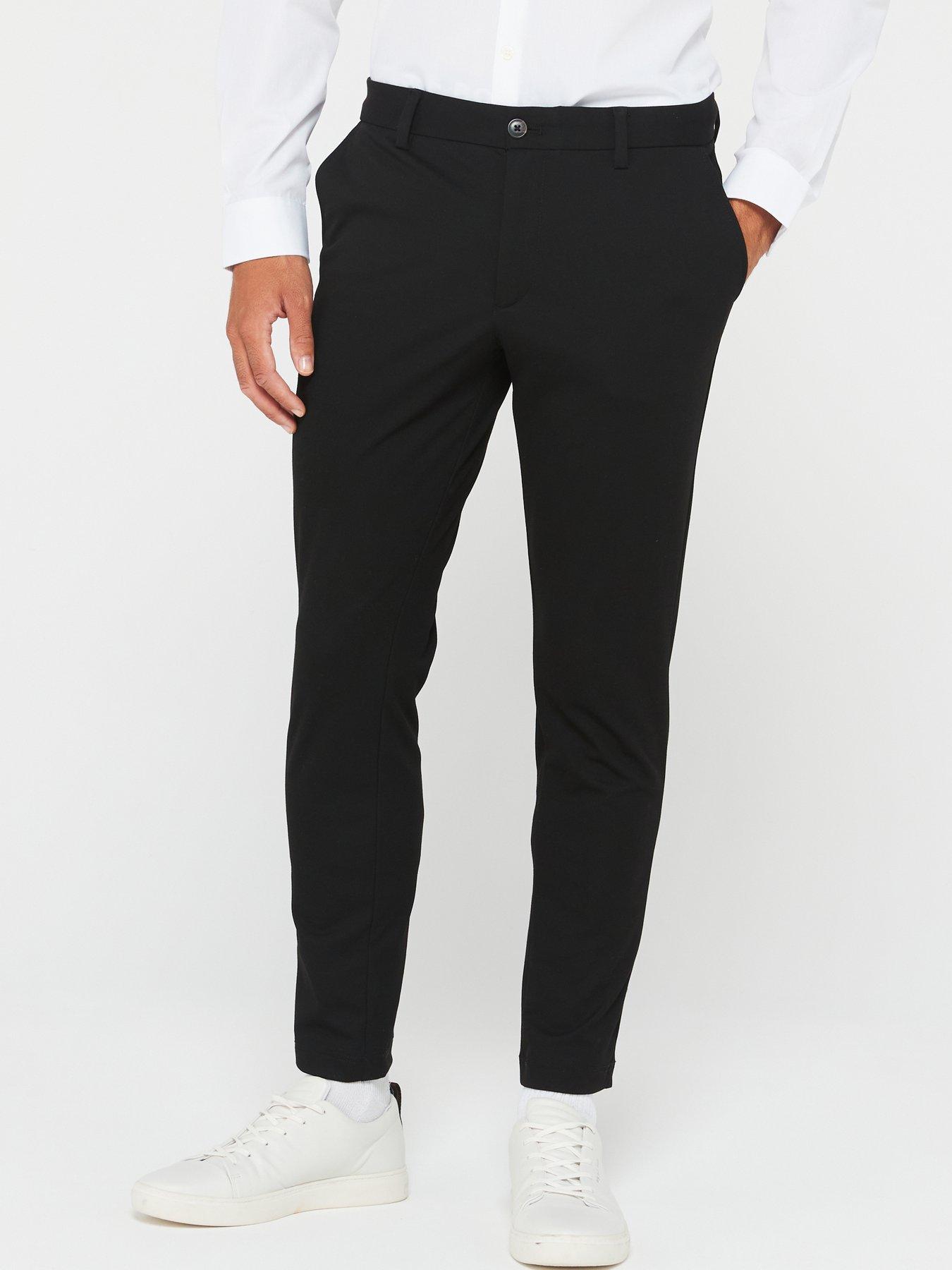 Image of Jack & Jones Jack  &  Jones Marco Slim Fit Jersey Chino Trousers - Black