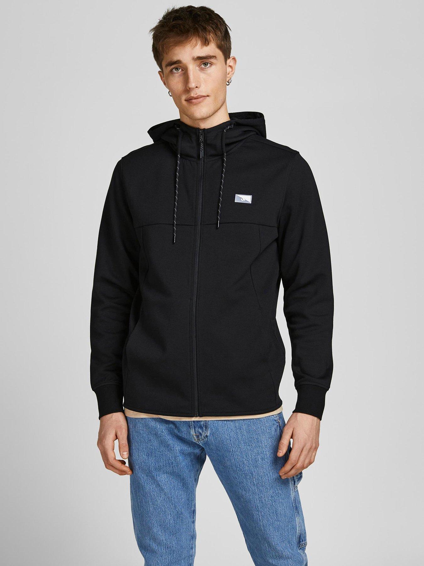 jack-jones-jack-amp-jones-zip-through-hoodie-blackfront