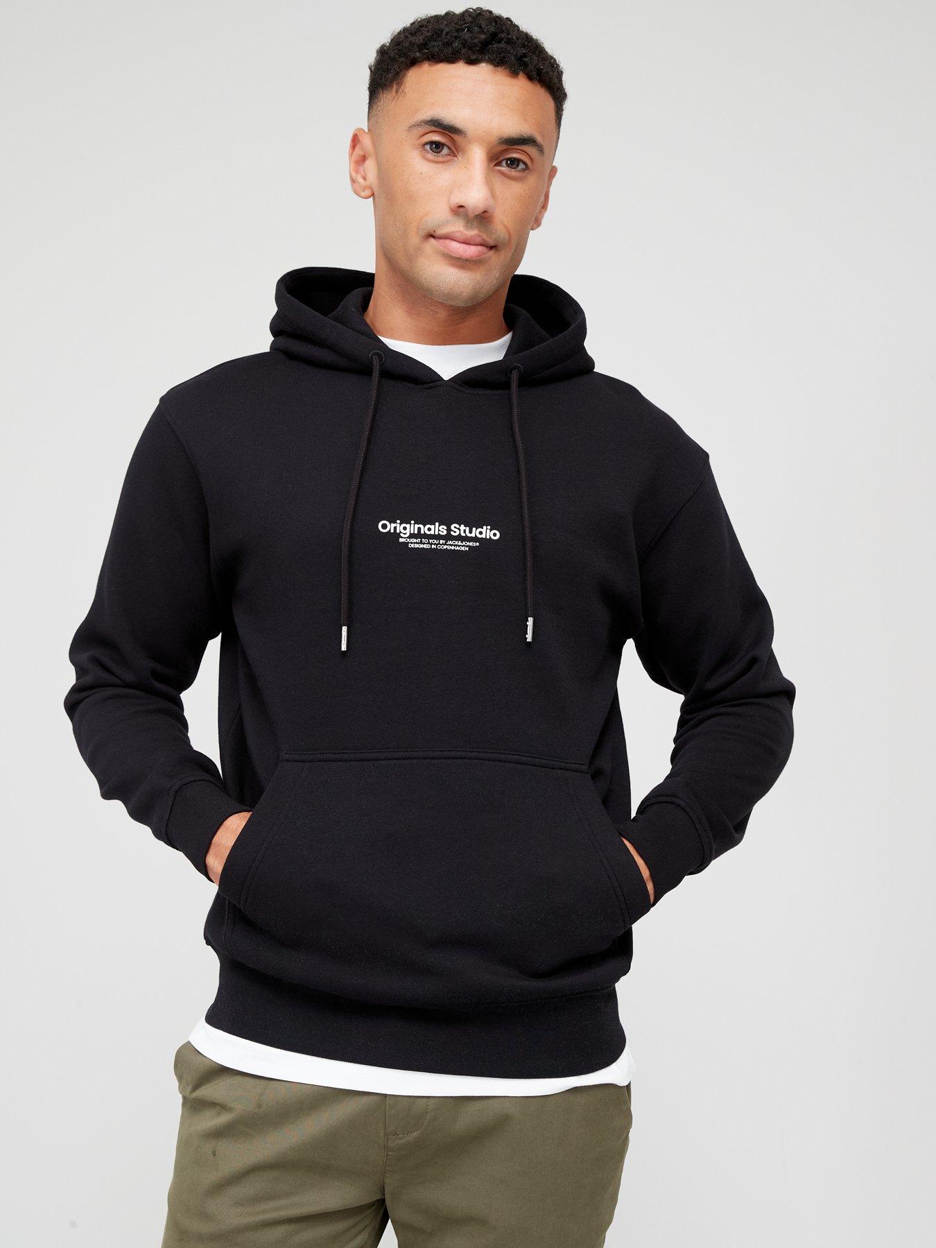 jack-jones-small-chest-logo-hoodie-black