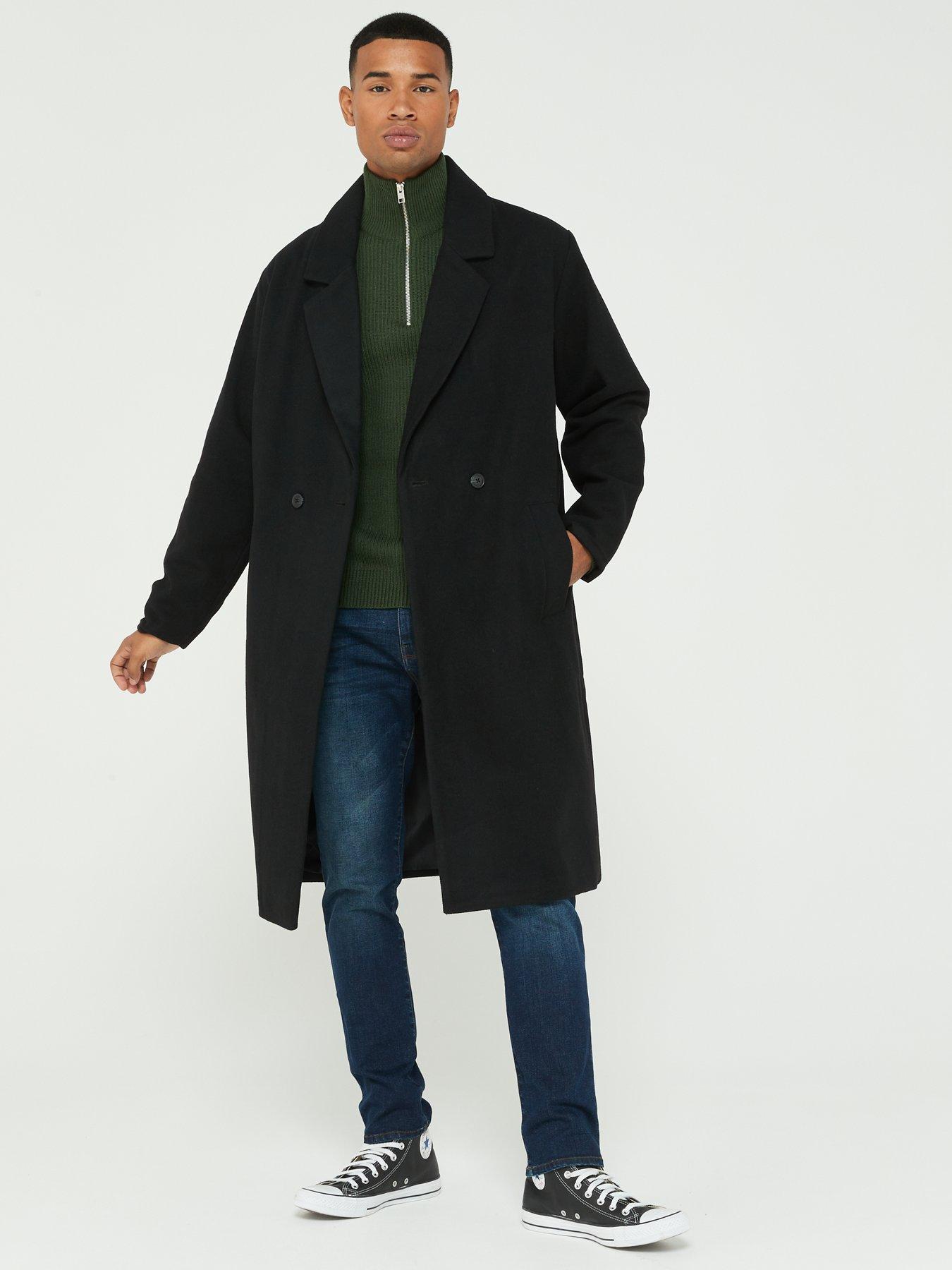 Jack Jones Jack Jones Oversized Wool Blend Overcoat Black Very Ireland