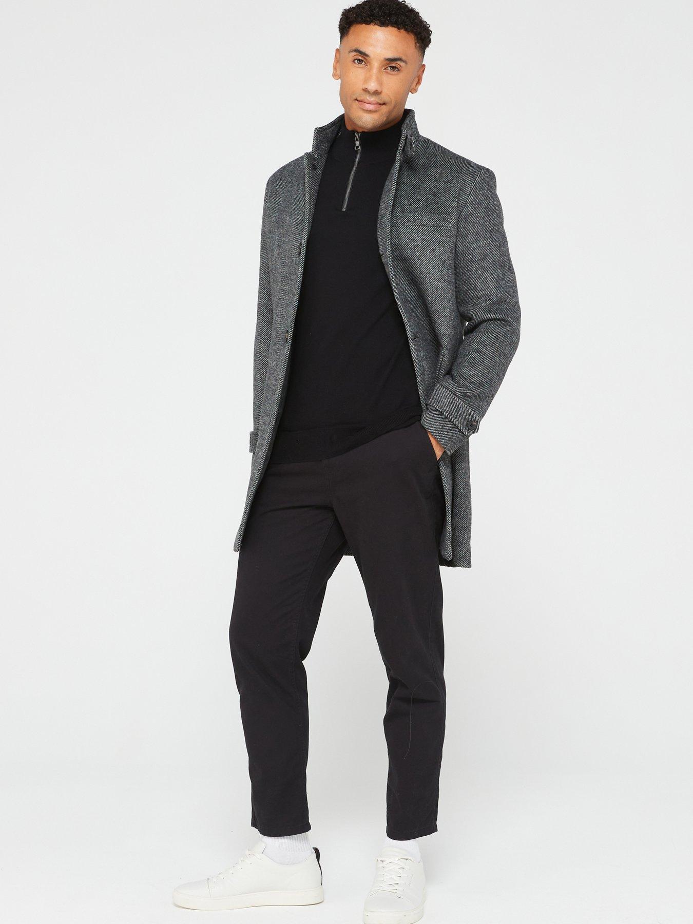 Jack and jones shop premium wool overcoat