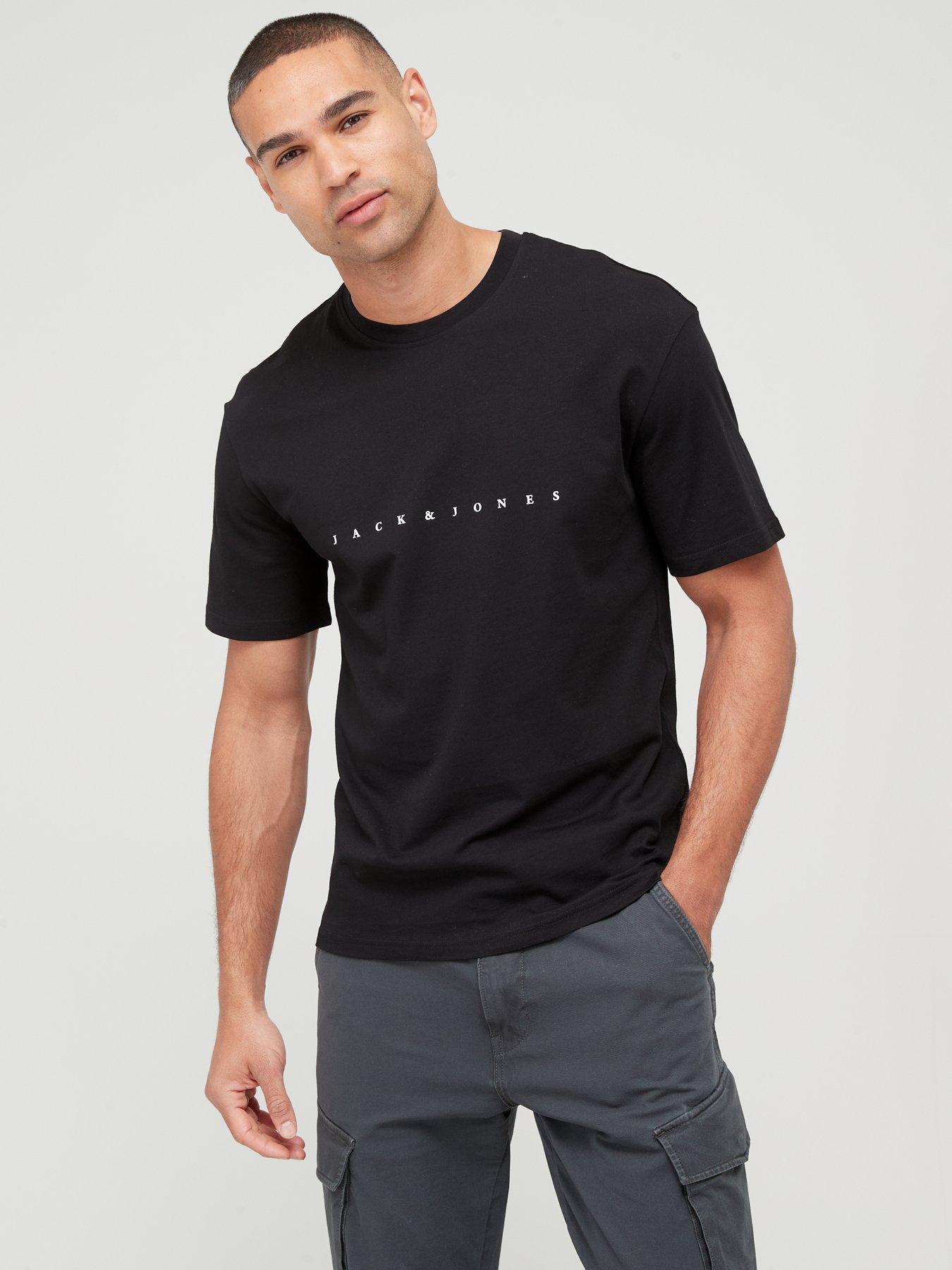 Image 1 of 4 of Jack & Jones Chest Logo T-Shirt - Black
