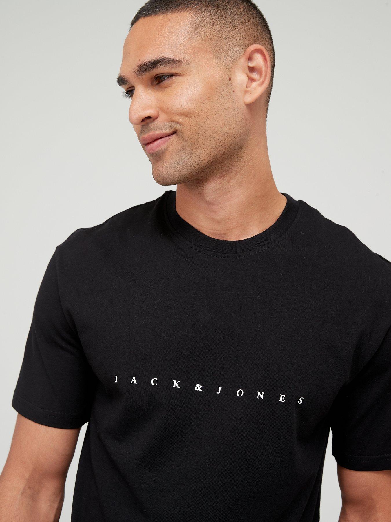 Image 4 of 4 of Jack & Jones Chest Logo T-Shirt - Black