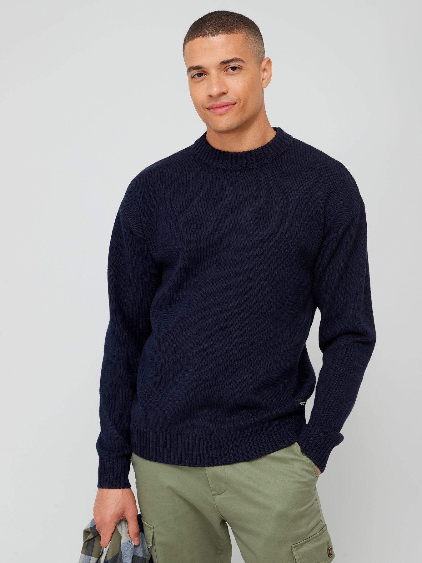 jack-jones-jack-amp-jones-jack-textured-crew-neck-jumper-navy