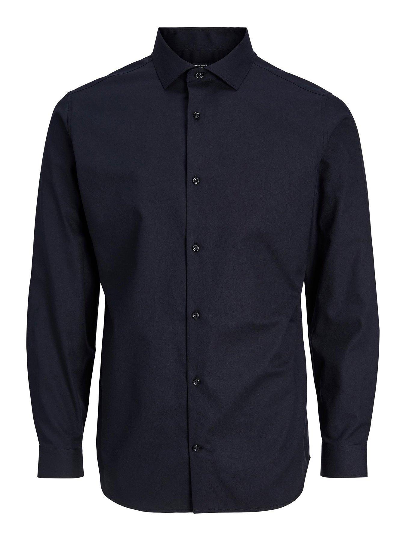 Image 4 of 4 of Jack & Jones Smart Long Sleeve Non Iron Shirt - Black