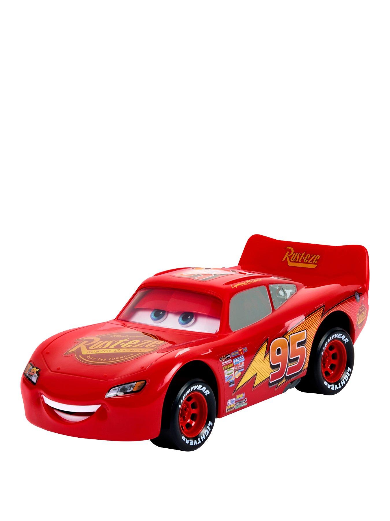 Disney Pixar Cars Toy Cars & Trucks, Moving Moments Lightning McQueen  Vehicle with Moving Eyes & Mouth 