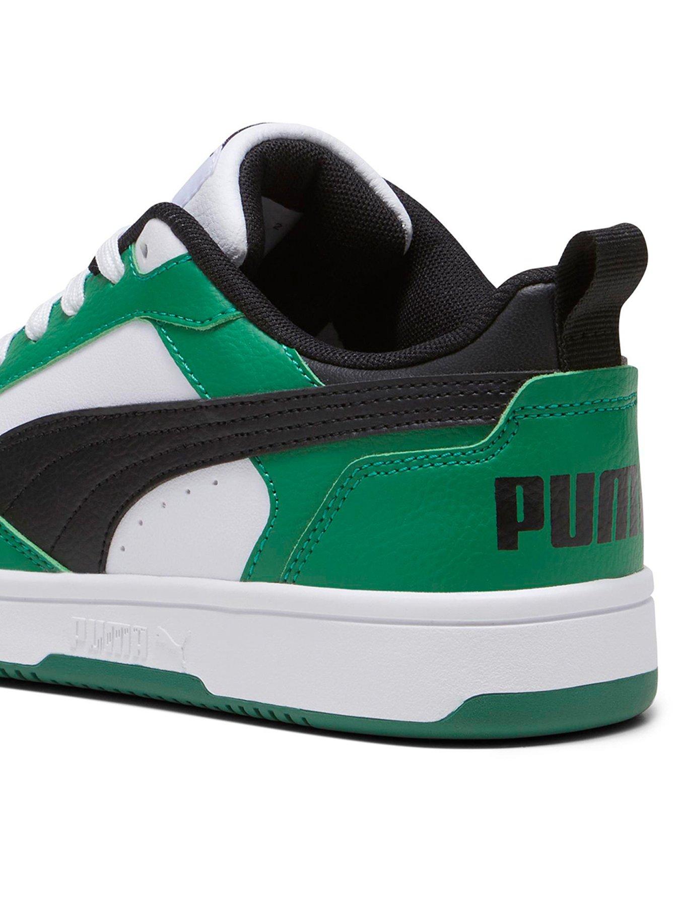 puma-junior-unisex-rebound-v6-low-trainers-whitegreenback