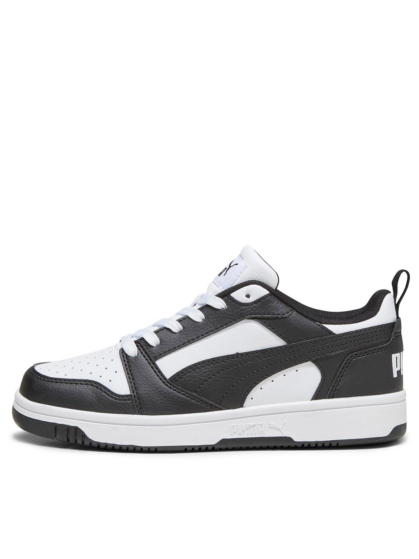 Puma Junior Unisex Rebound V6 Low Trainers - White/Black