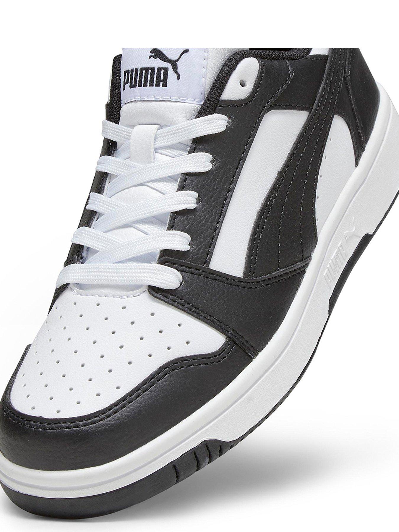 puma-junior-unisex-rebound-v6-low-trainers-whiteblackoutfit