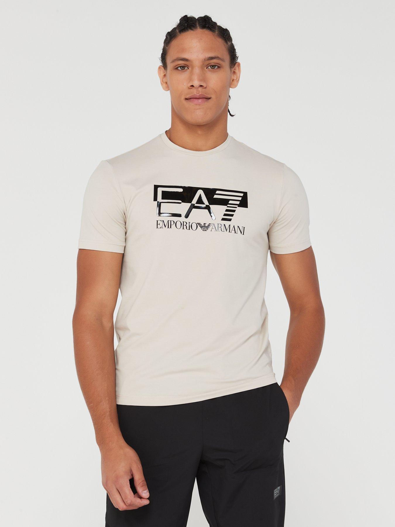 EA7 Emporio Armani Ea7 Emporio Armani Large Two Tone Logo T shirt