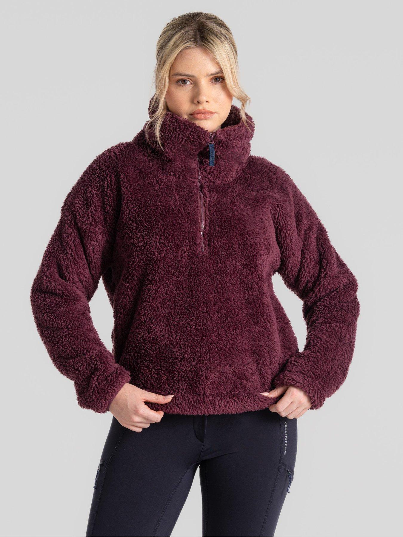 craghoppers-bronagh-half-zip-fleece-top-purplefront