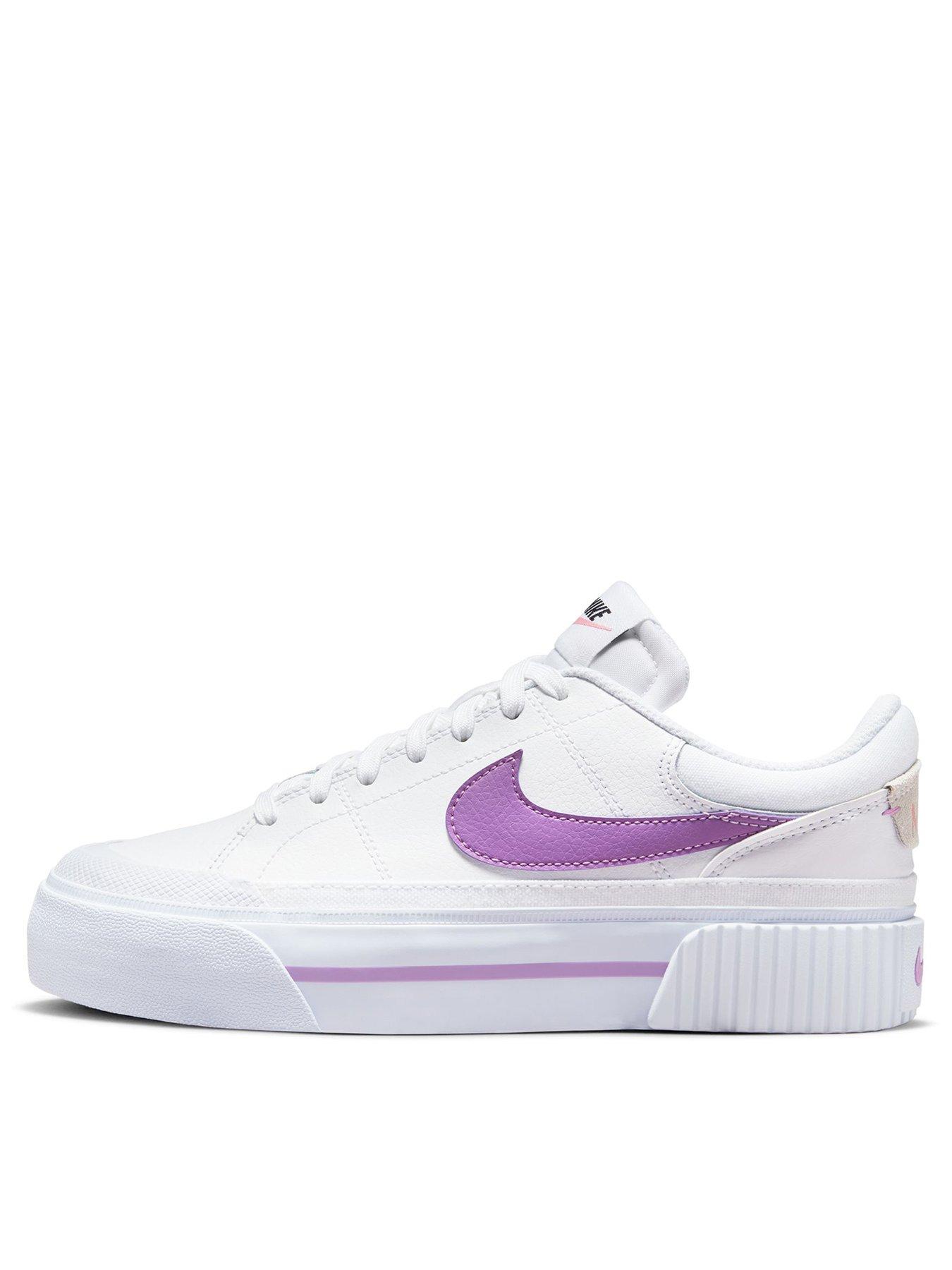 Nike ladies white leather 2024 trainers