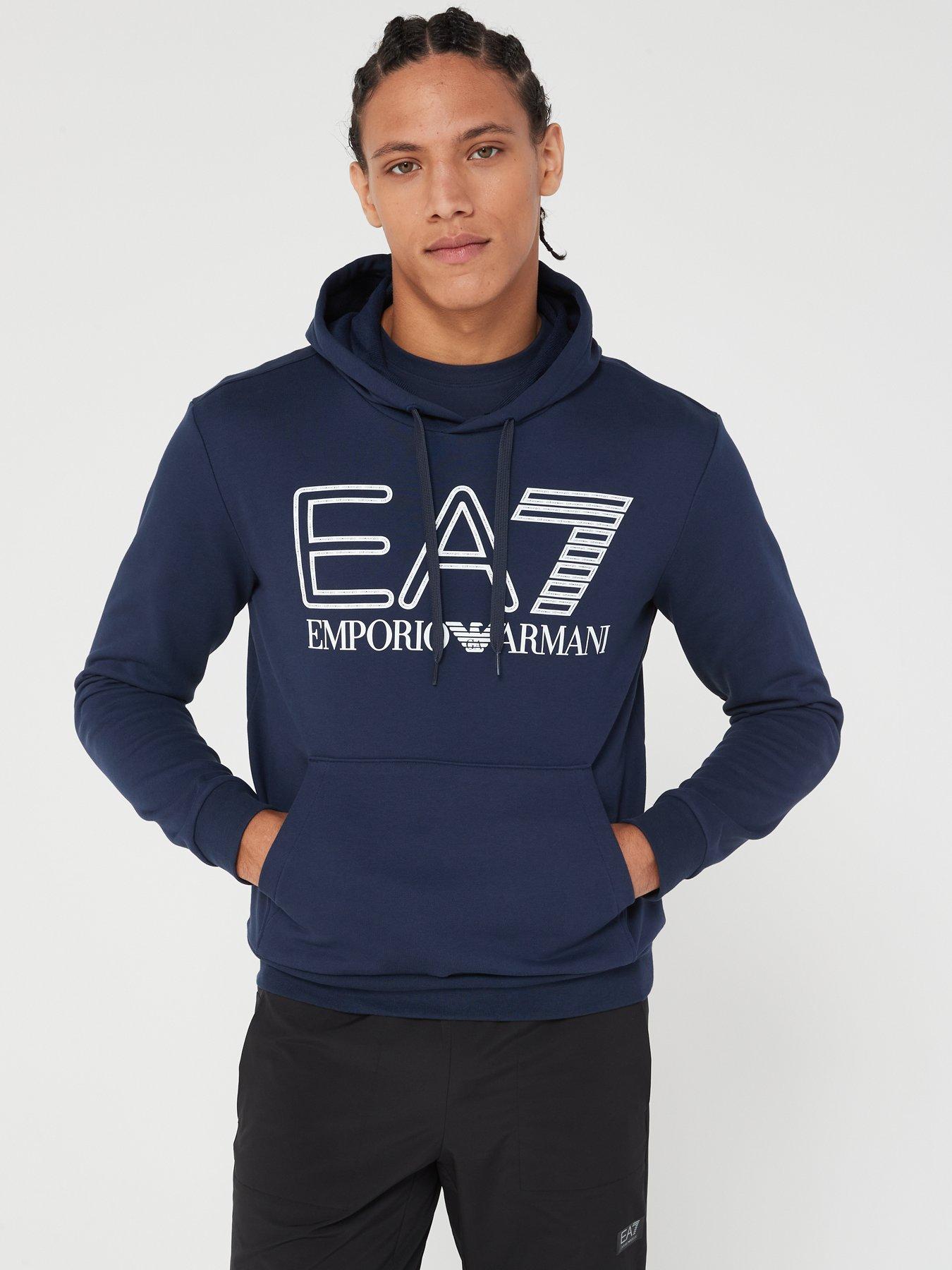 Ea7 navy hot sale hoodie