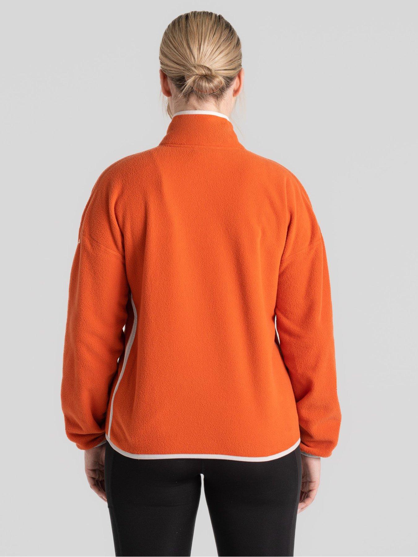 craghoppers-co2-renu-half-zip-fleece-top-orangestillFront