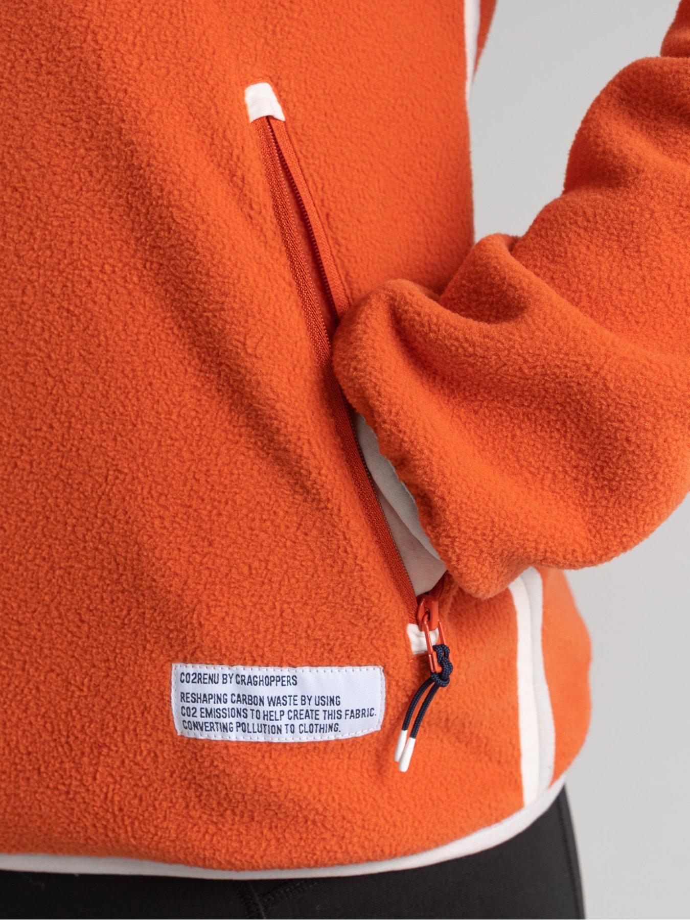 craghoppers-co2-renu-half-zip-fleece-top-orangedetail