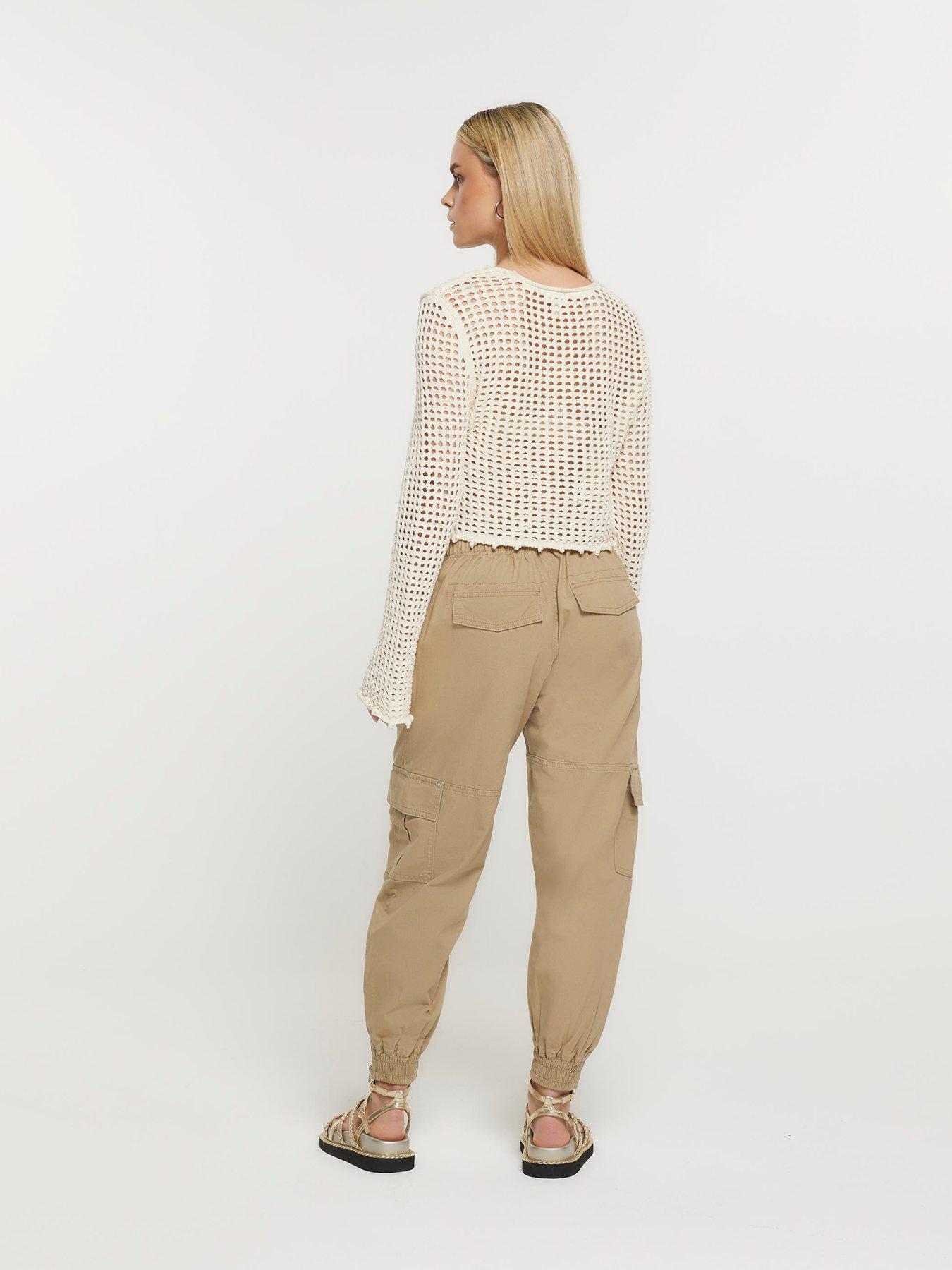 ri-petite-zip-cuff-cargo-trouser-beigestillFront