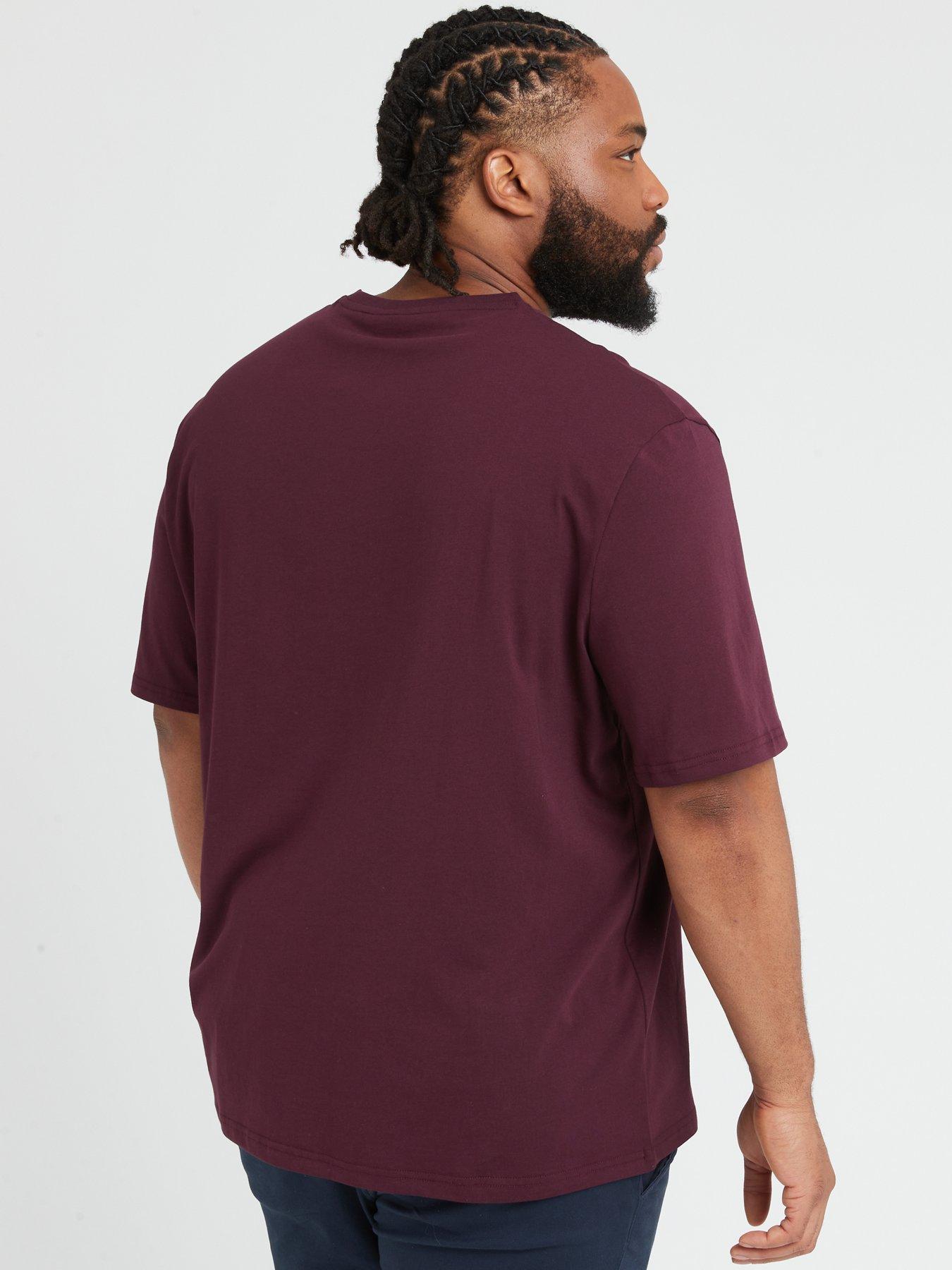Image 2 of 5 of Lyle & Scott Lyle &amp; Scott Big &amp; Tall Plain T-Shirt - Dark Red