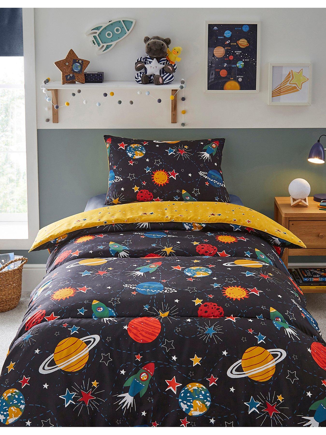 Image 1 of 7 of Silentnight Healthy Growth Coverless Single Duvet and Pillowcase Set - 9 Tog - Space - Multi