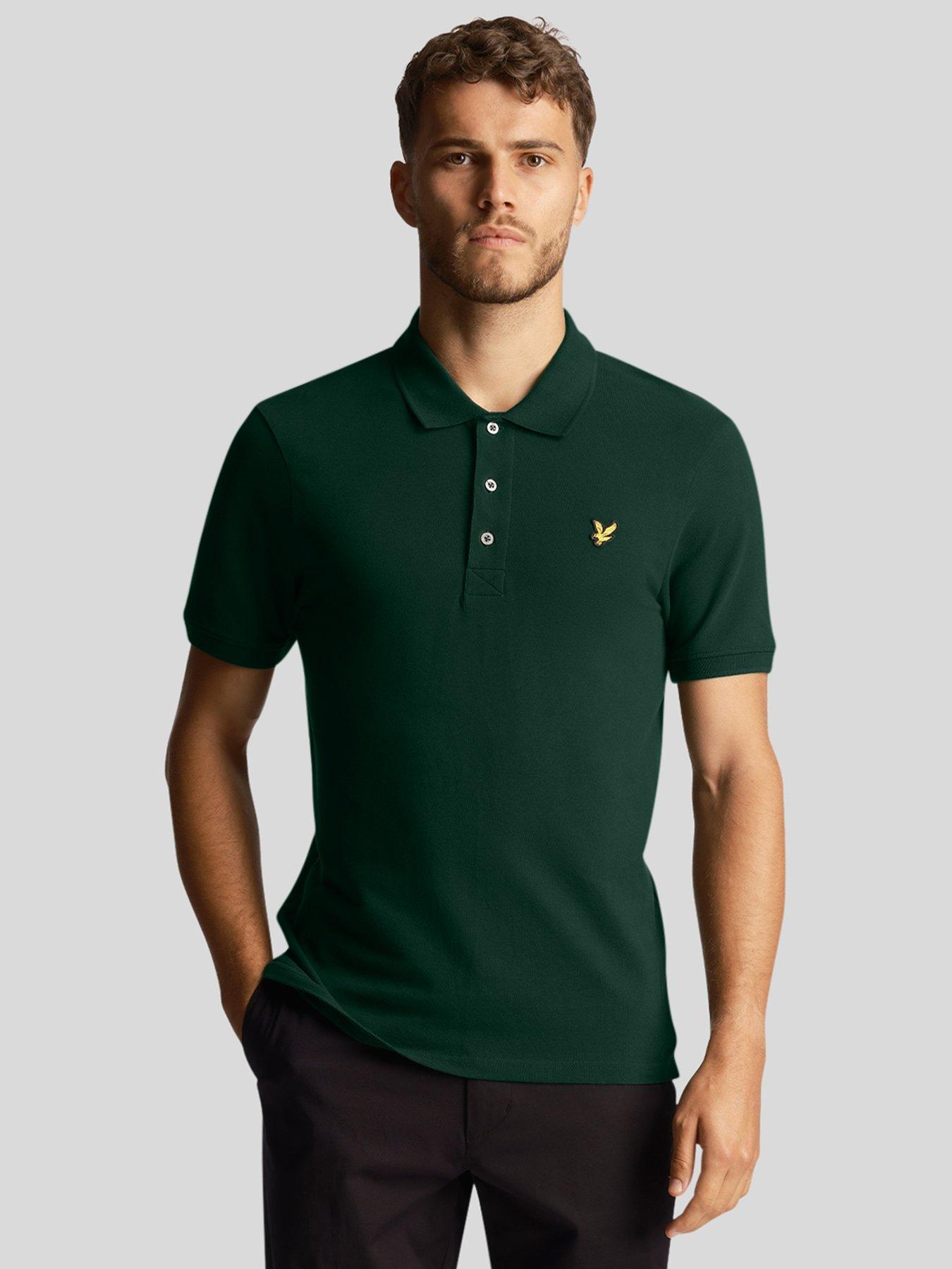 lyle-scott-regular-fit-logo-polo-shirt-greenfront