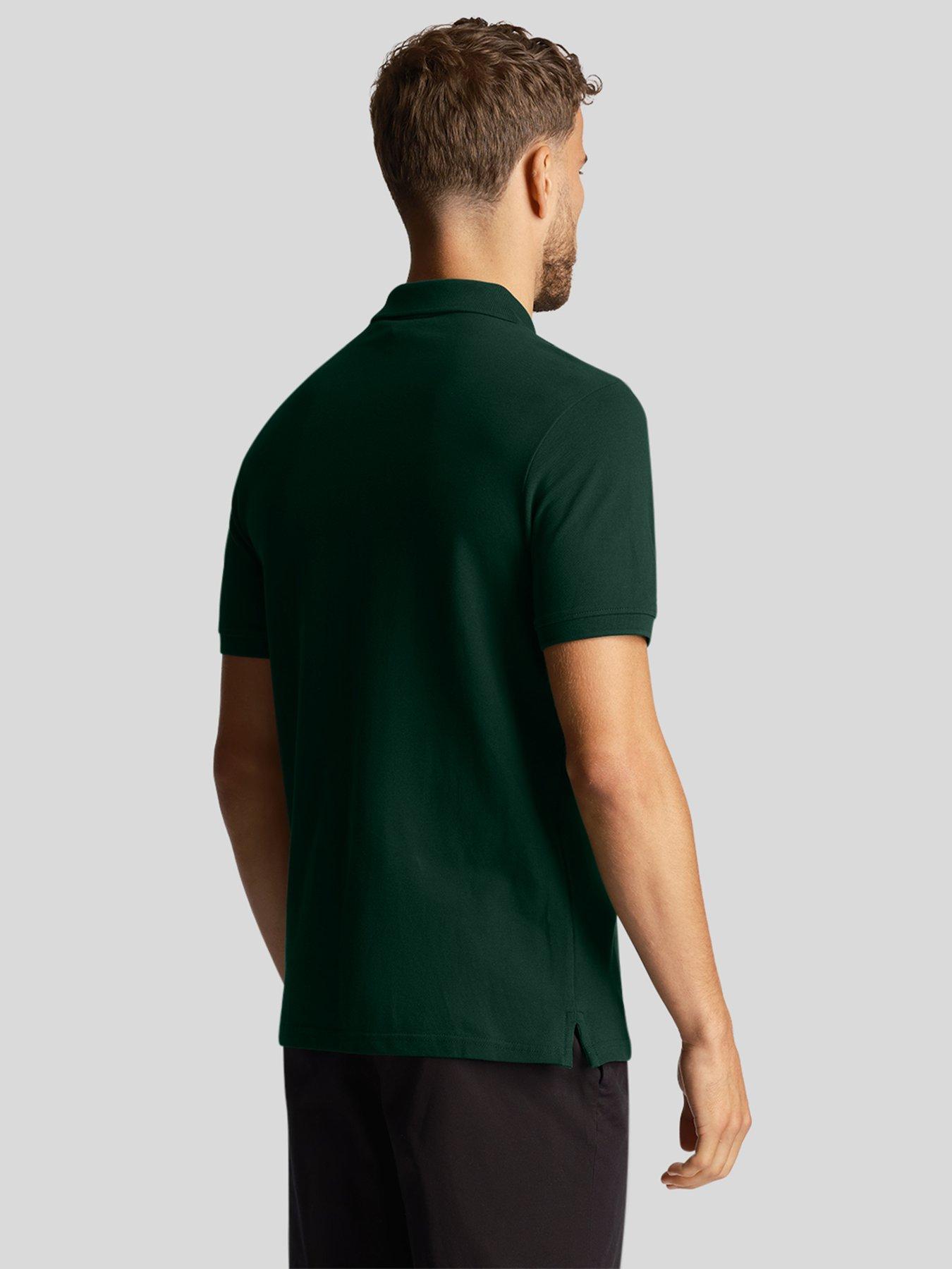 lyle-scott-regular-fit-logo-polo-shirt-greenstillFront