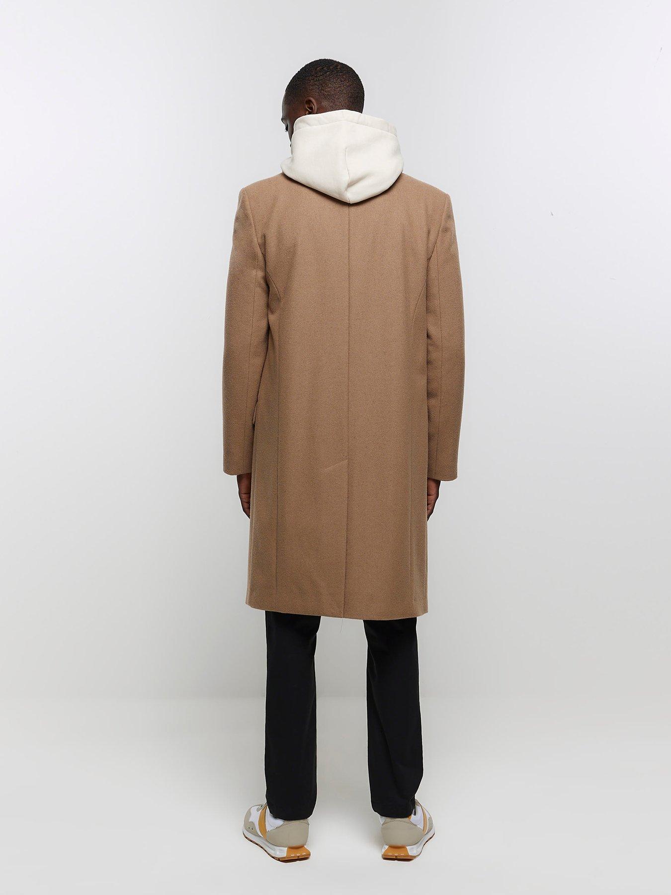 River island hot sale camel overcoat