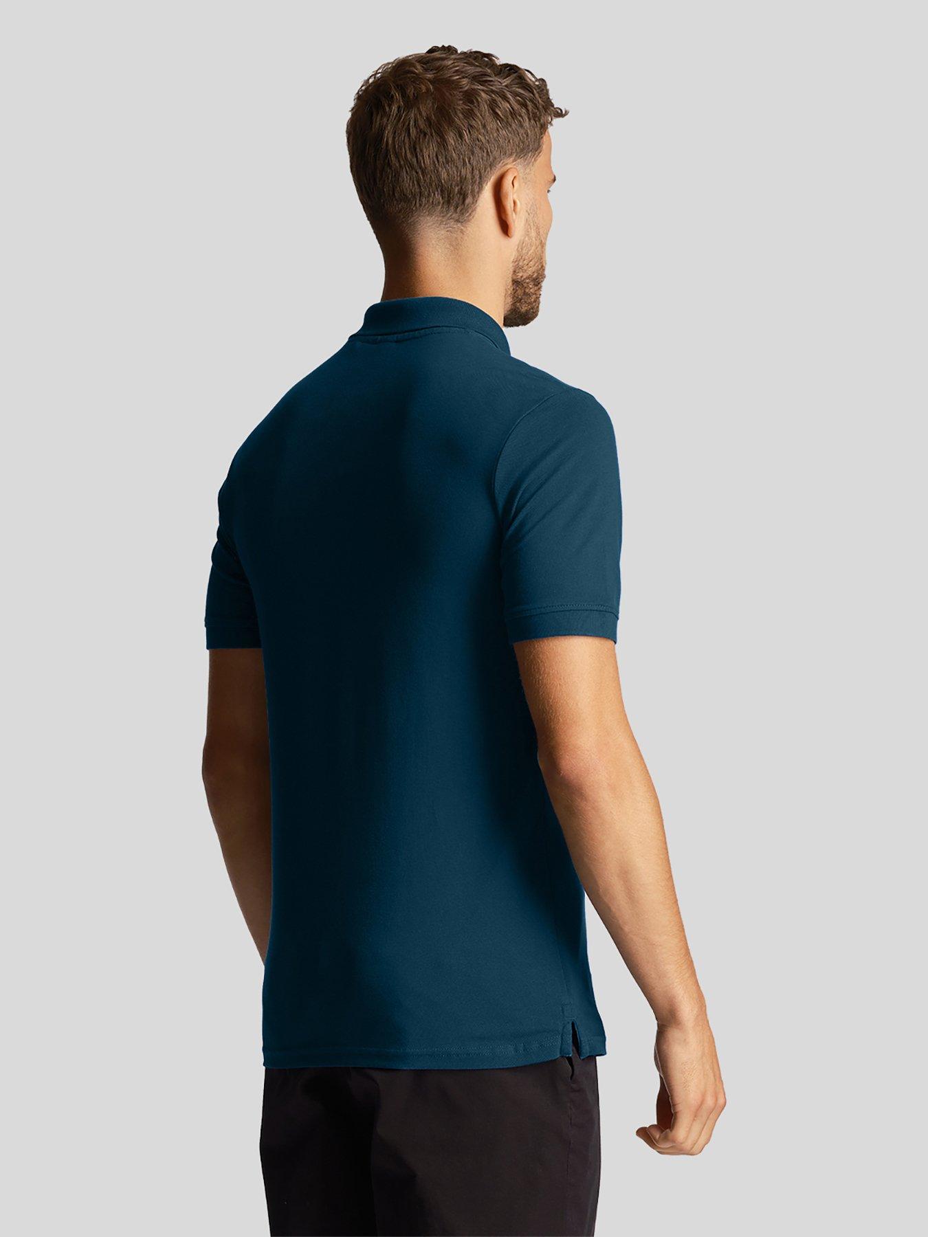 lyle-scott-plain-polo-shirt-navystillFront