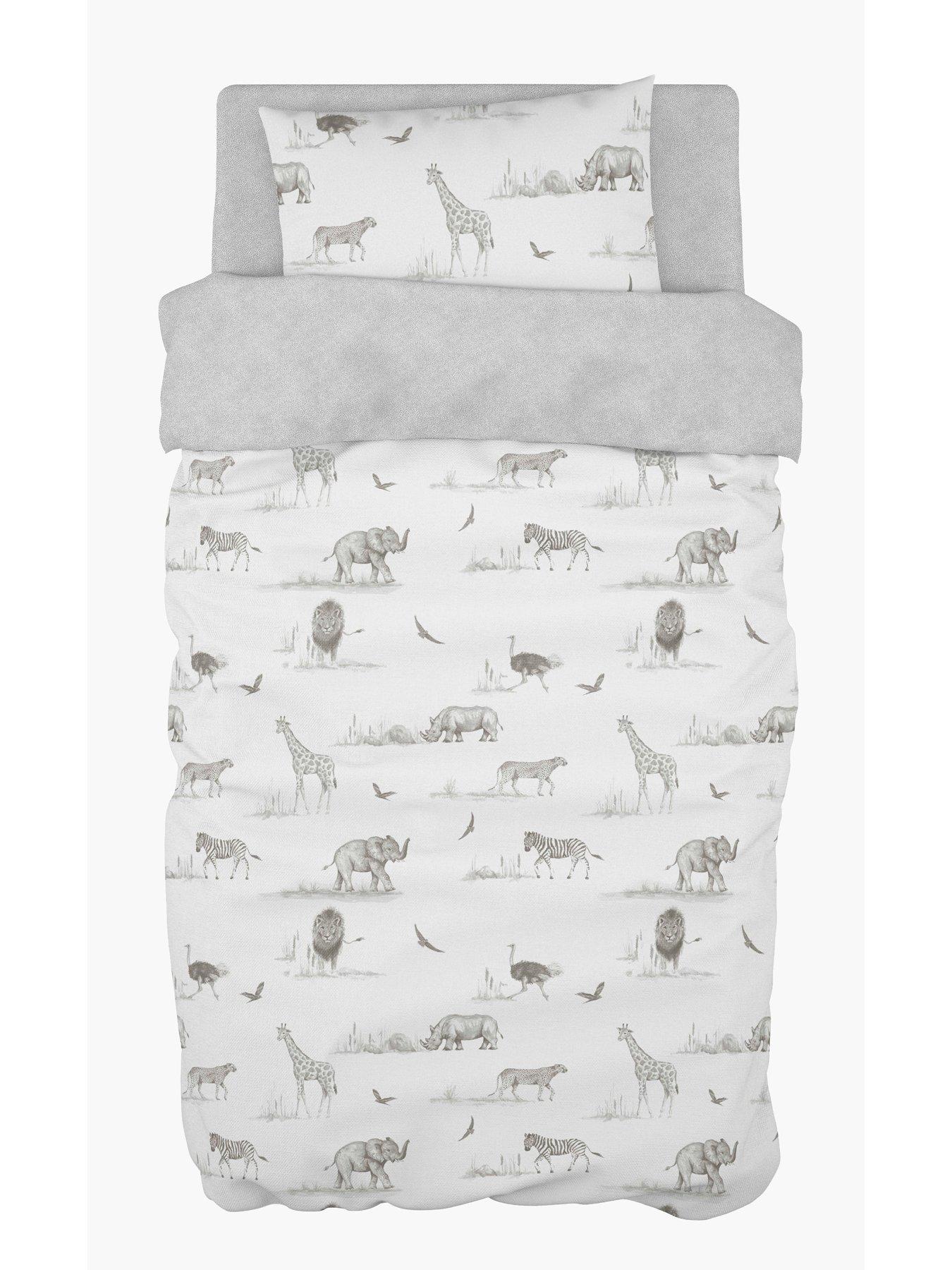 Sam Faiers Little Knightleys Zambezi Duvet Cover Set White Grey