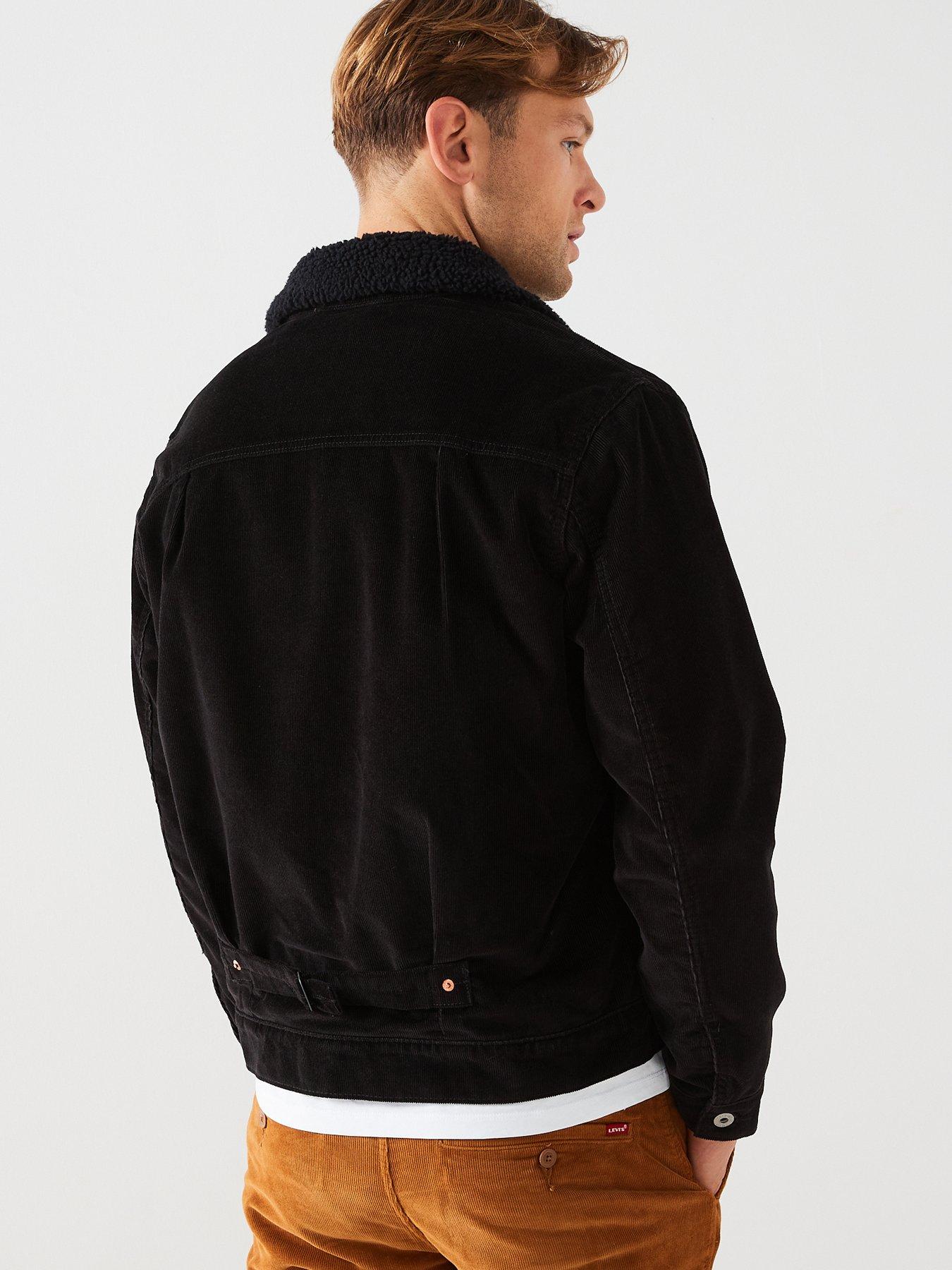 Levi's corduroy best sale jacket black